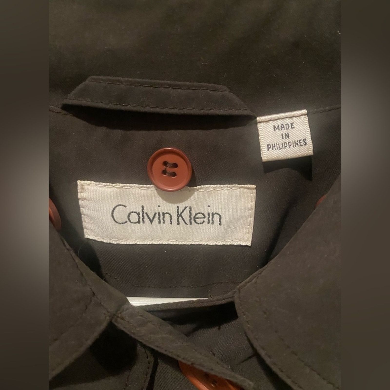 Calvin Klein CALVIN KLEIN Versatile Full Length Brown Overcoat L Size L / US 10 / IT 46 - 6 Thumbnail