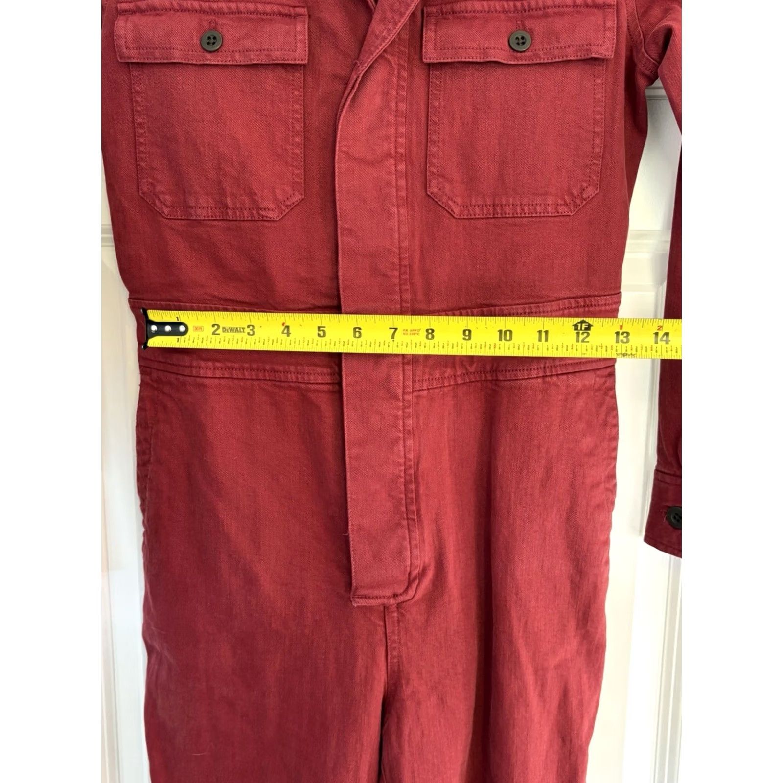 Madewell VINTAGE MADEWELL Maroon Canvas Jump Suit Full Body Work Pants Women's sz 2 Size 26" / US 2 / IT 38 - 5 Thumbnail