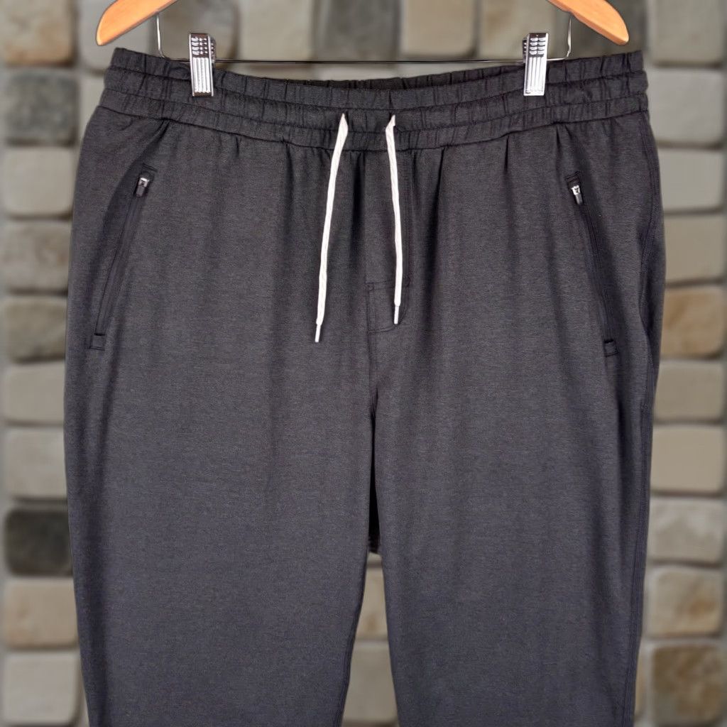 Vuori Vuori Ponto Jogger Pants Mens 2XL Black Zip Pockets Lightweight Drawstring V438 Size US 39 - 1 Thumbnail
