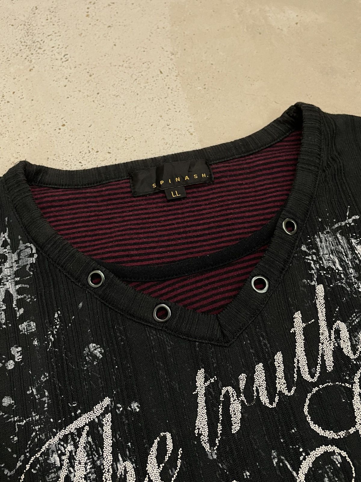 Japanese Brand Spinash Wording Layered Collar Punk The Truth is Sexy Size US XL / EU 56 / 4 - 8 Thumbnail