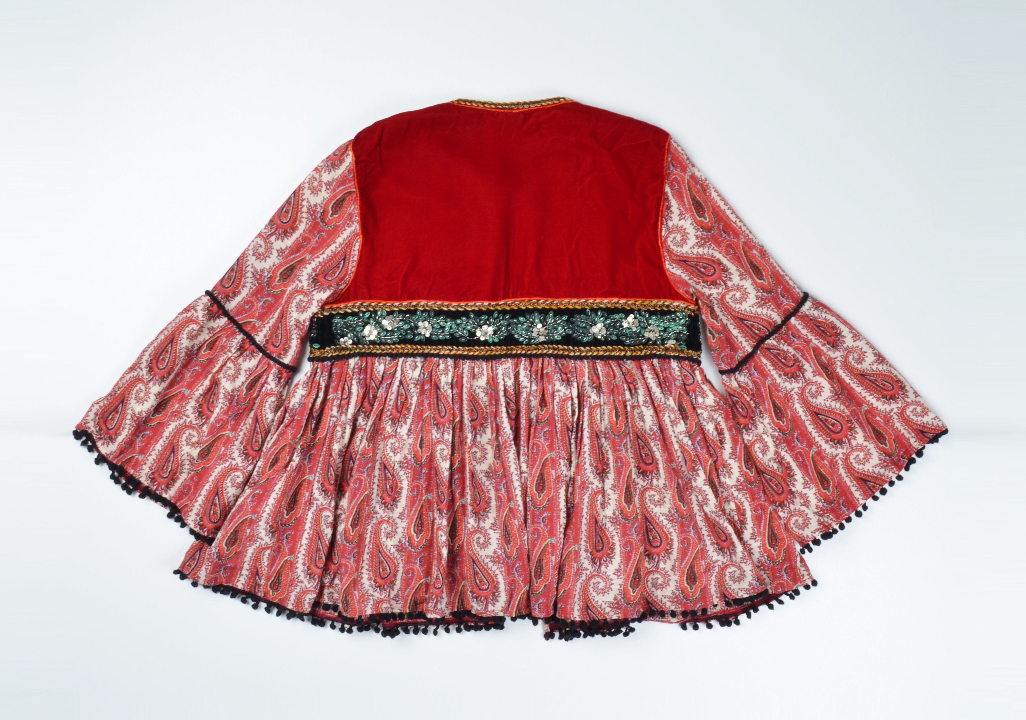 Zara ZARA Bohemian Gypsy Embroidered Embellished Paisley Blouse Size S / US 4 / IT 40 - 5 Thumbnail
