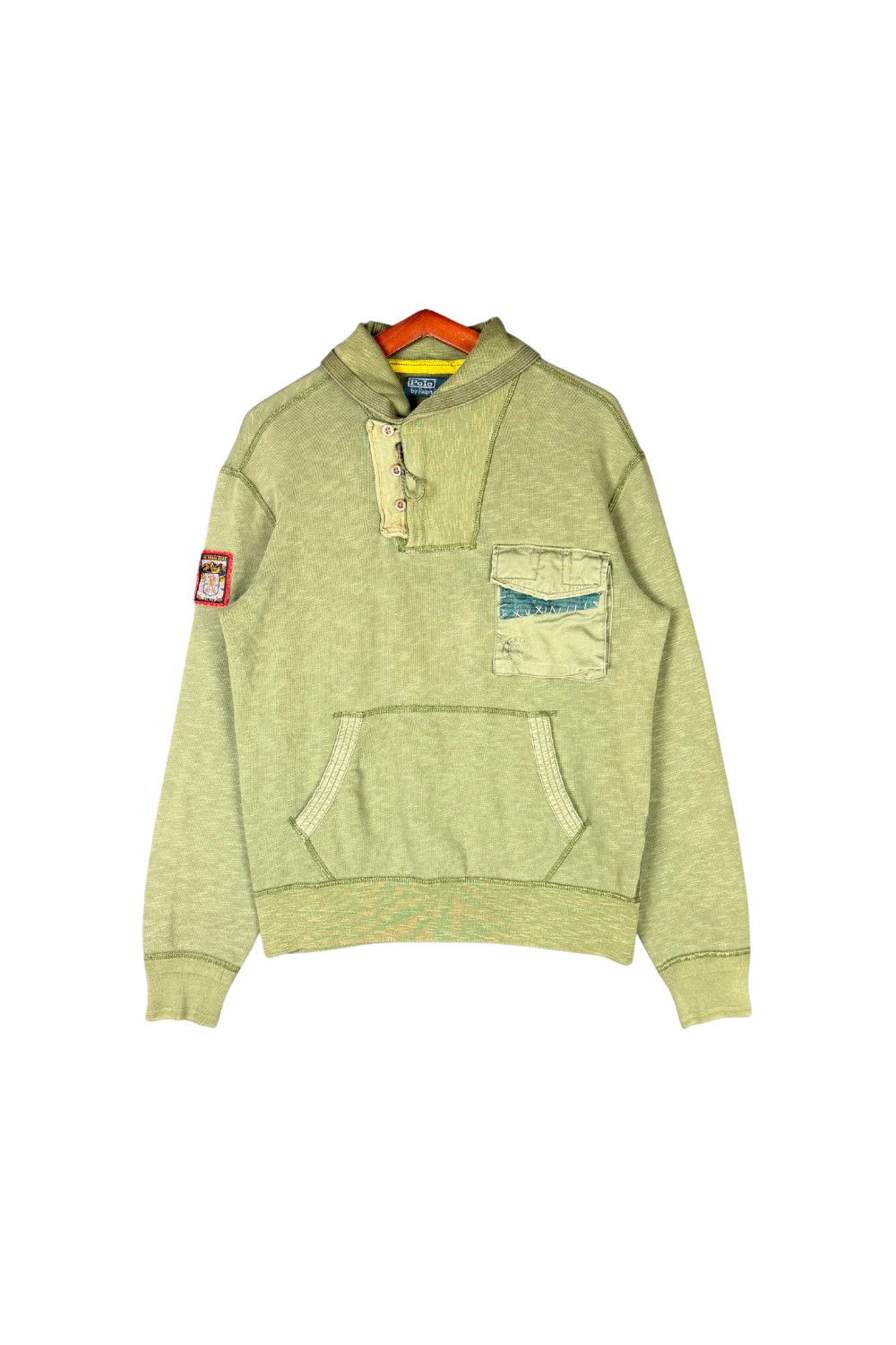 Polo Ralph Lauren 2005 Polo Ralph Lauren Expedition Himalayan Patchwork Hoodie Size US M / EU 48-50 / 2 - 17 Thumbnail