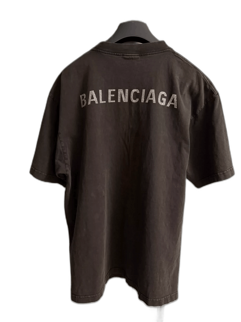 Balenciaga Balenciaga Short Sleeve Shirt with Rhinestones Size US XS / EU 42 / 0 - 1 Thumbnail