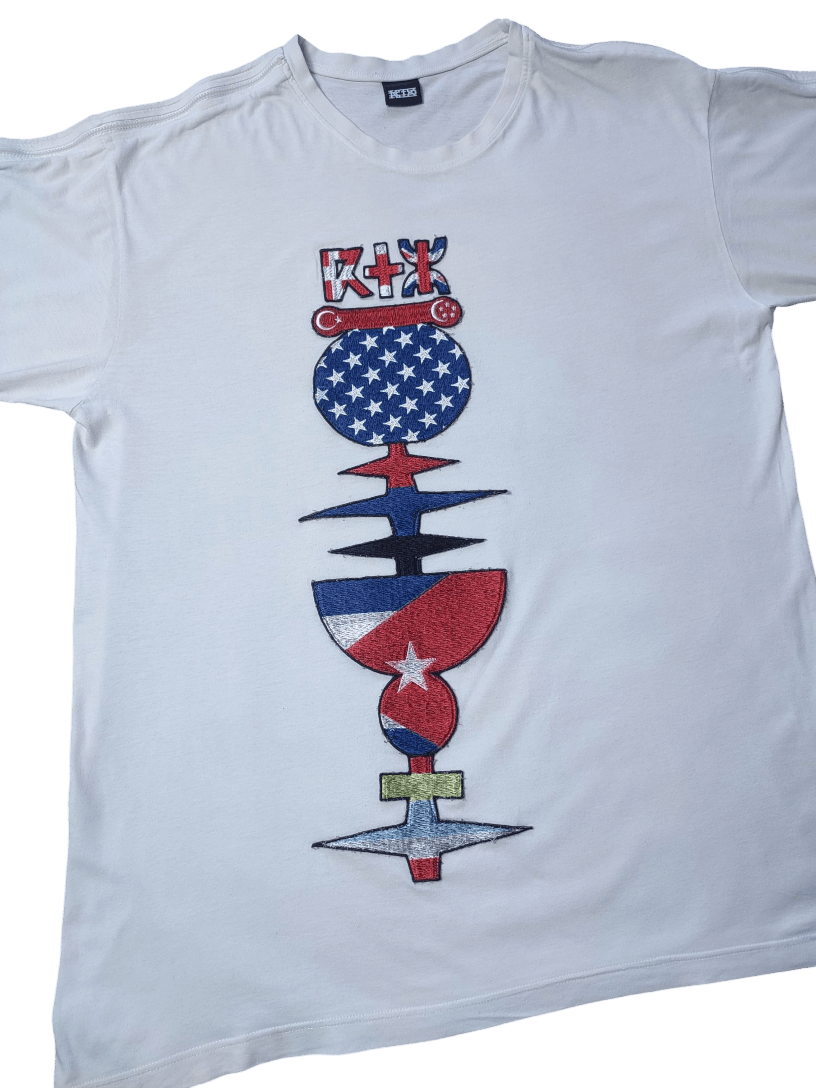 KTZ KTZ Kokon To Zai White Embroidered Rocket Graphic Flag Tee Size US S / EU 44-46 / 1 - 8 Thumbnail