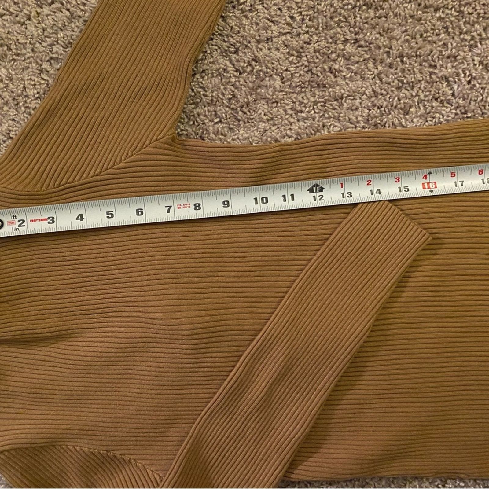 & Other Stories Lea & Viola Camel Ribbed Twist Top Size S / US 4 / IT 40 - 4 Thumbnail