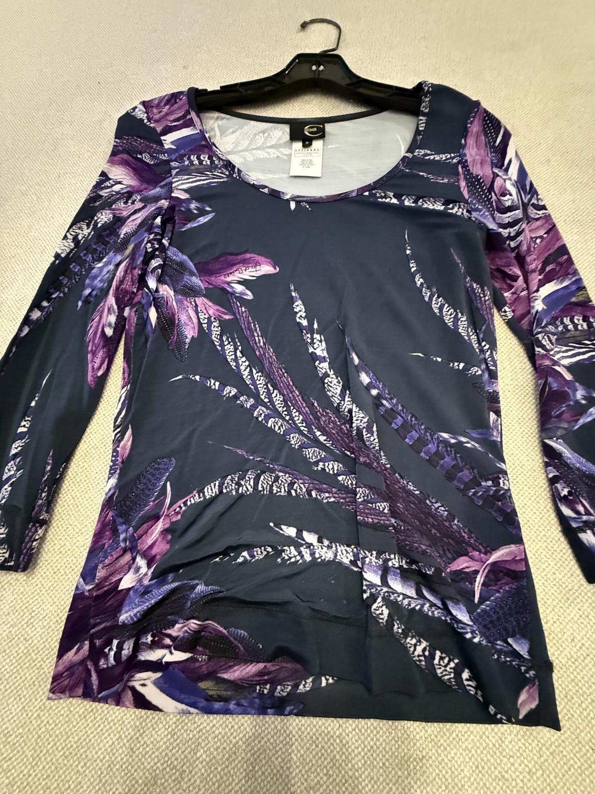 Just Cavalli Just Cavalli Women's Long Sleeve Scoop Neck Top Size S Size S / US 4 / IT 40 - 1 Thumbnail