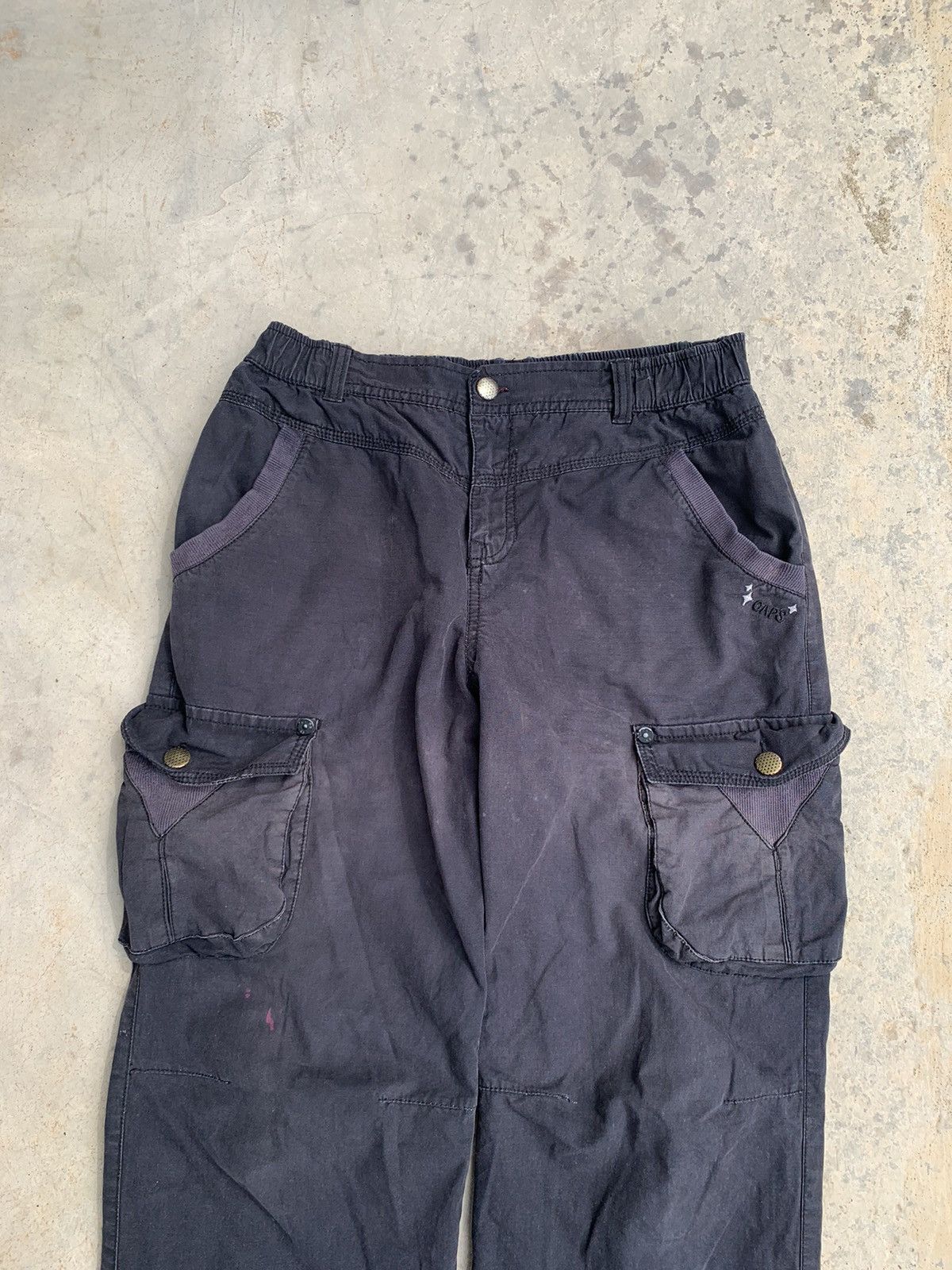 Vintage Faded Black baggy Cargo Pant Size US 32 / EU 48 - 3 Thumbnail