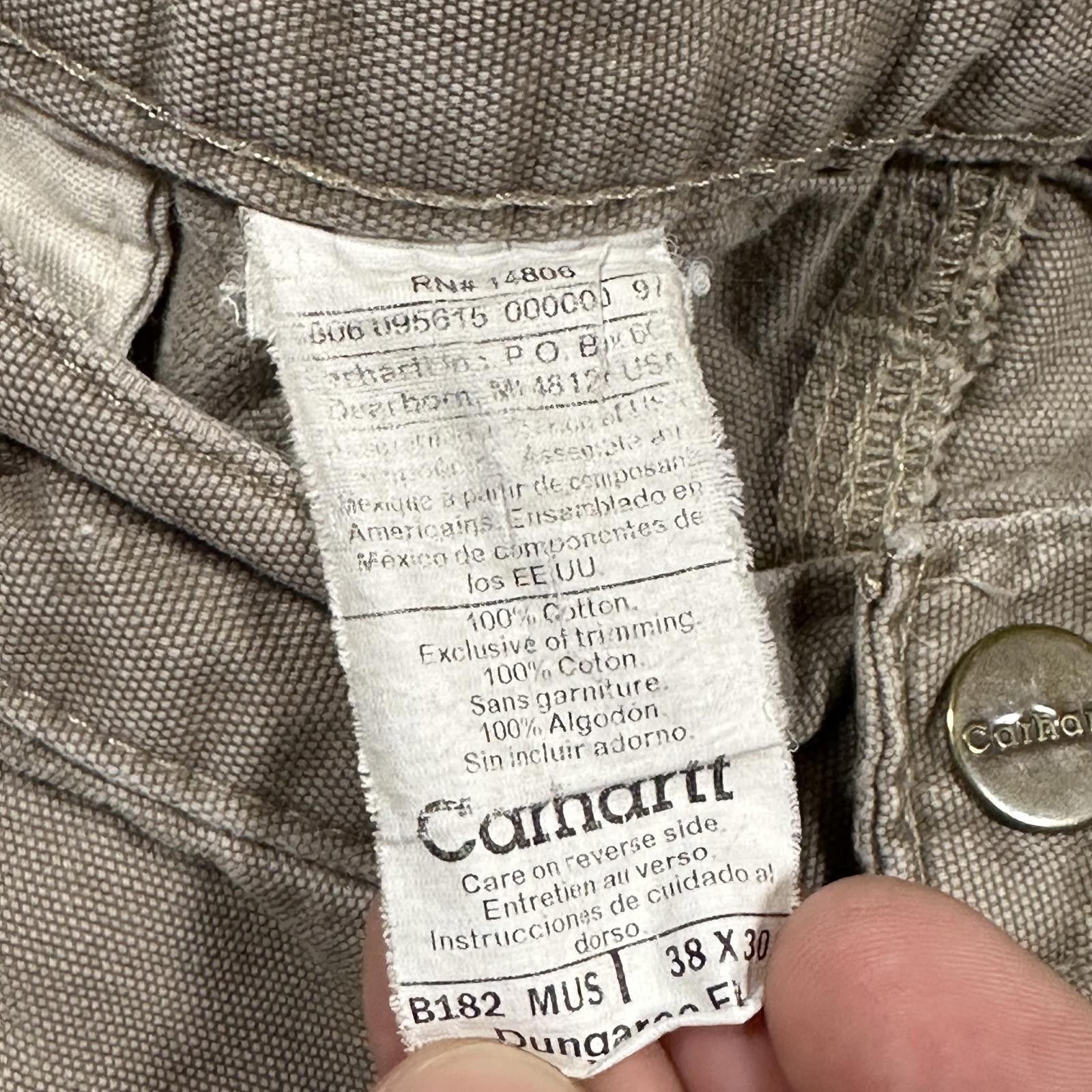 Carhartt Vintage Carhartt Cargo B182 MUS 38x30 Pants Utility Beige Size US 38 / EU 54 - 7 Thumbnail