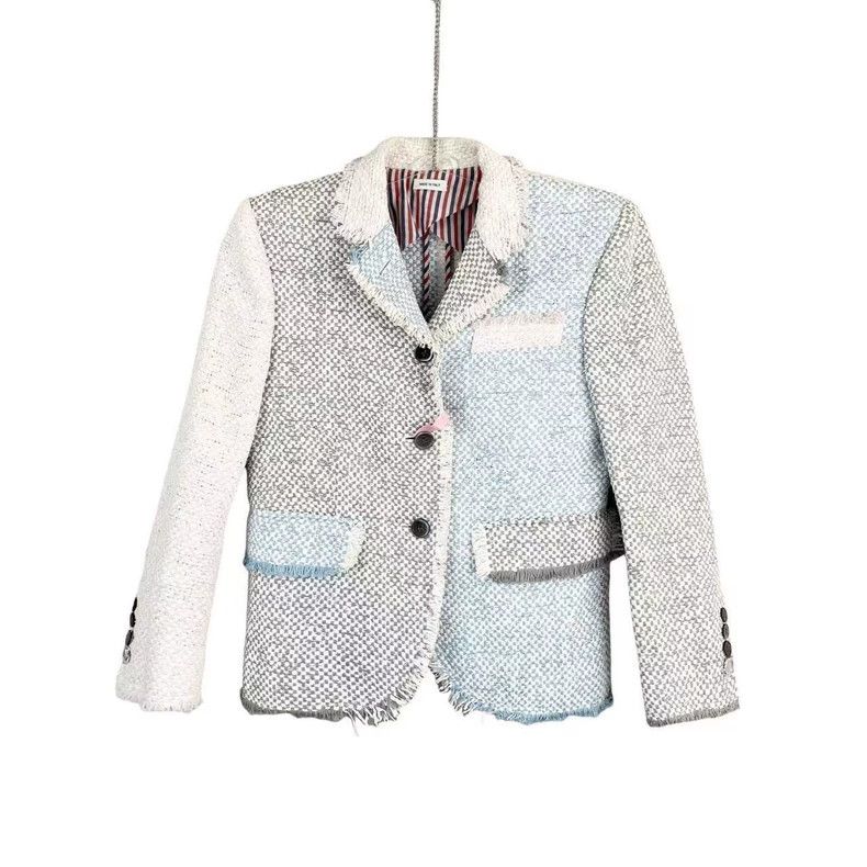 Thom Browne Thom Browne Macron wears a patchwork tweed suit Size XS / US 0-2 / IT 36-38 - 1 Thumbnail