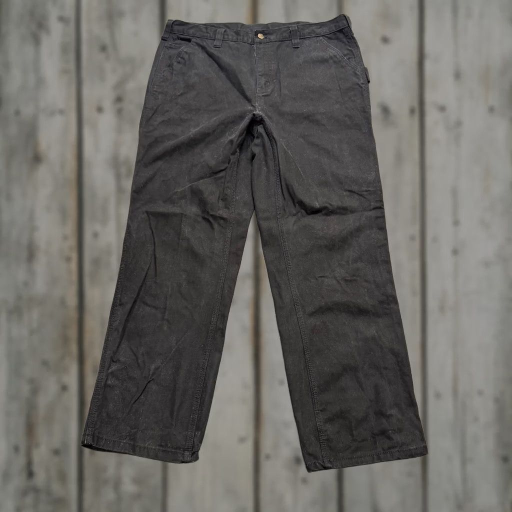 Vintage Brahma Pants Men's Carpenter 38x32 Black Cotton Workwear Wide Leg Mens 38 Regular Size US 38 / EU 54 - 1 Thumbnail