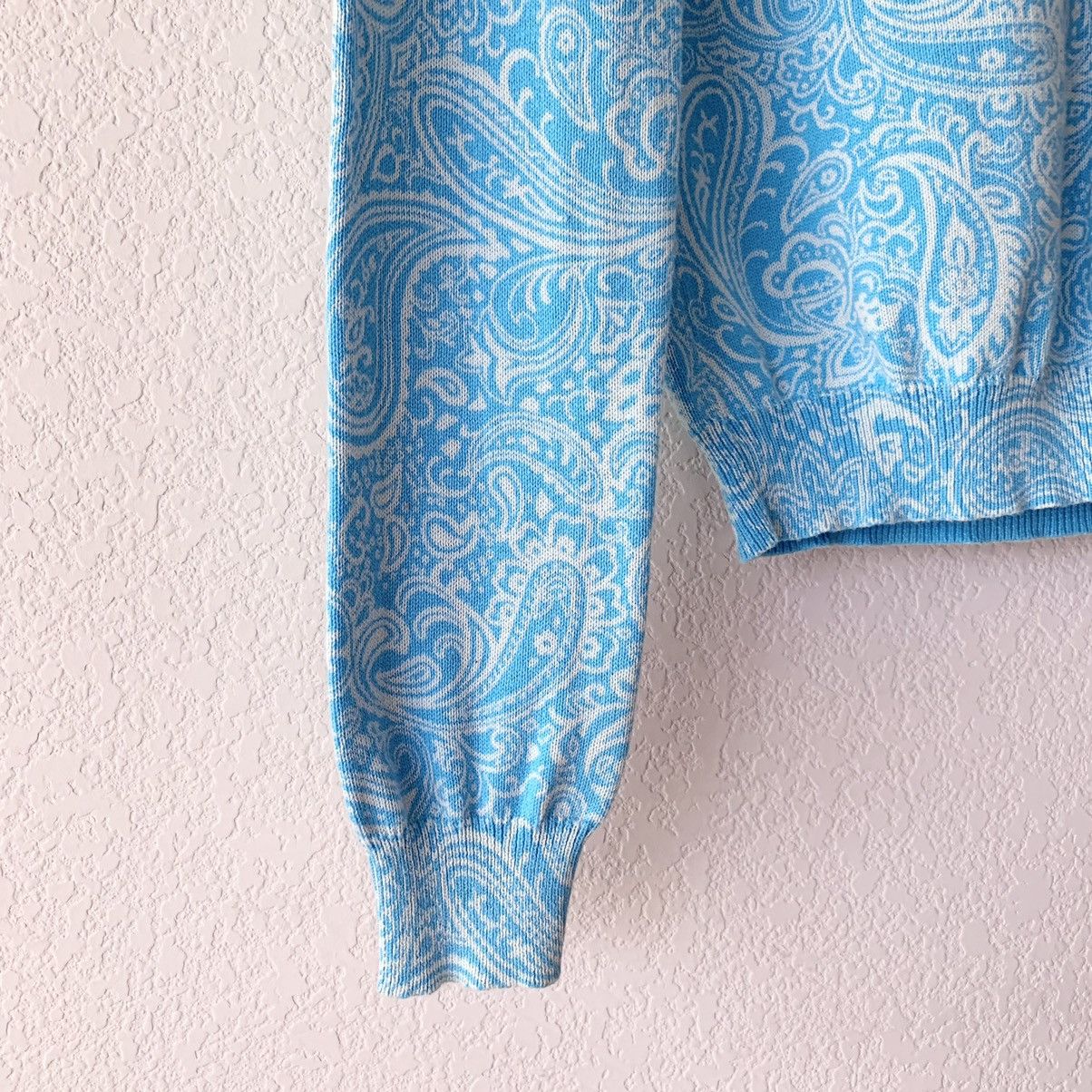 Y2K paisley blue cardigan