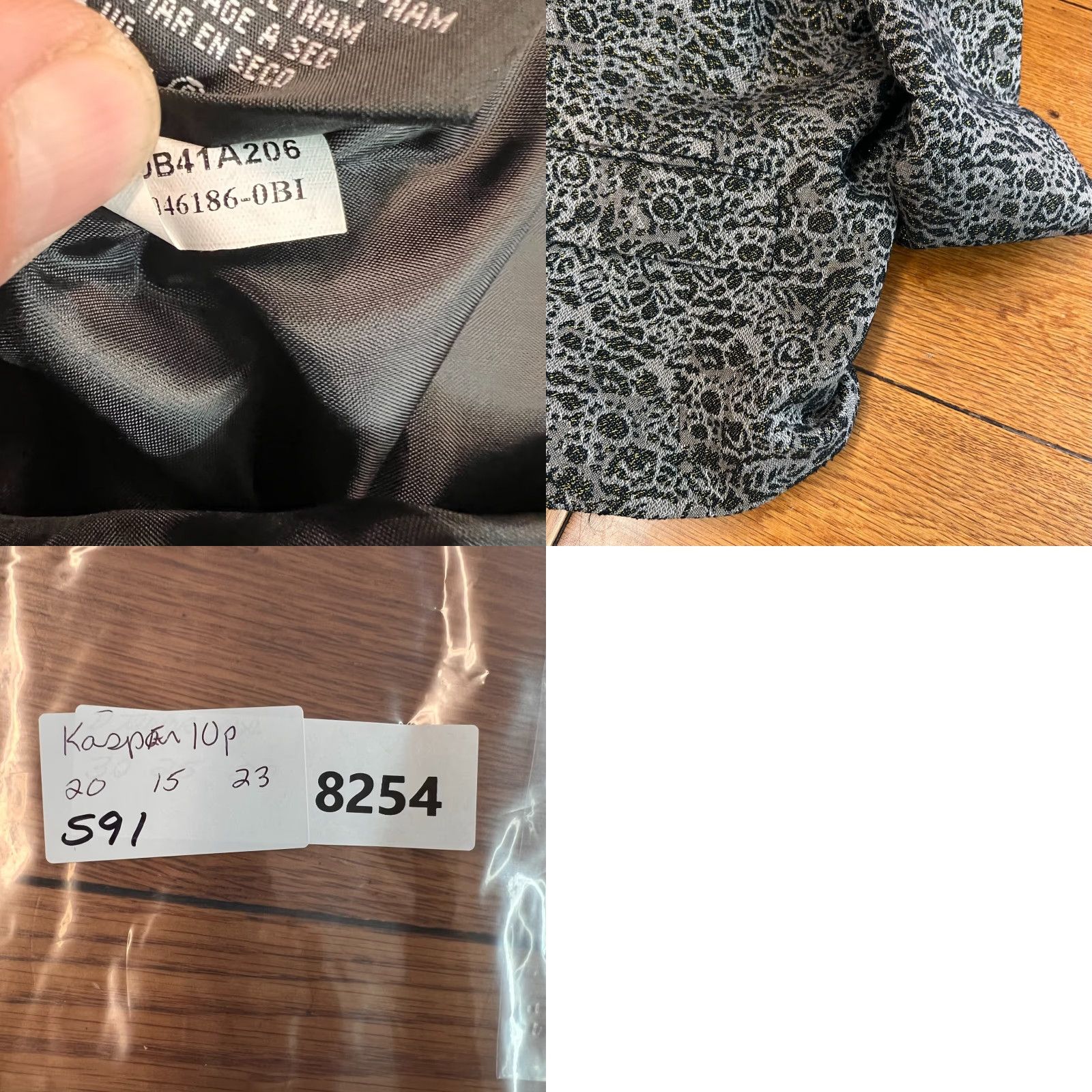Kasper Kasper Single Breast Wool Blend Suit Casual Jacket Womens 10P Gray Gold Size L / US 10 / IT 46 - 8 Thumbnail