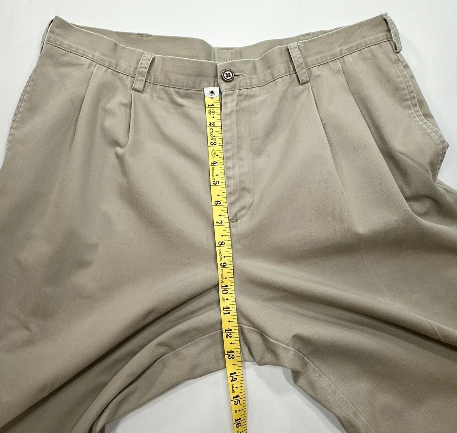 Izod Izod Pleated Straight Leg Chinos Brown Mens 38/34 Size US 38 / EU 54 - 4 Thumbnail