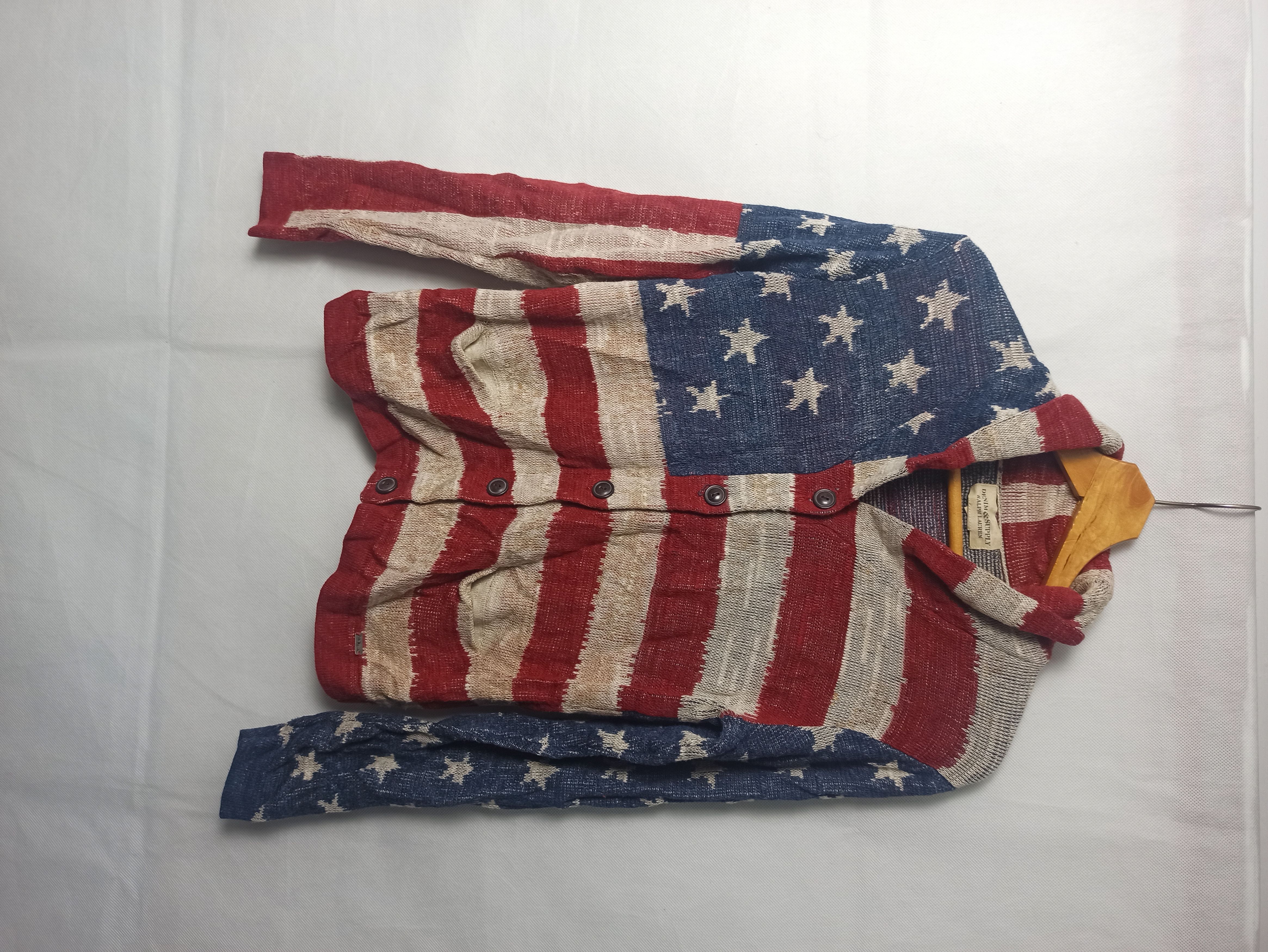 image of Avant Garde x Denim And Supply Ralph Lauren Usa American Flag Cardigan Ralph Laurent Pharrell Willi