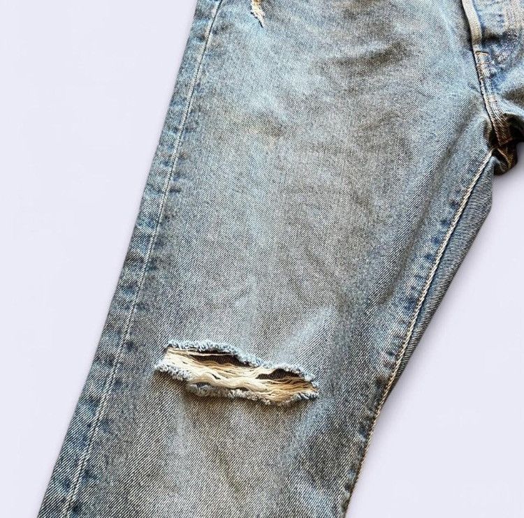 Levi's Vintage Clothing Levi’s 501 Distressed Light Blue Denim Jeans Size US 32 / EU 48 - 3 Thumbnail