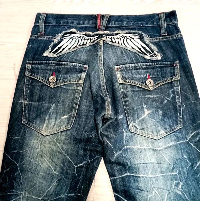 Japanese Brand Angel Wings FLARED NYLAUS Size US 30 / EU 46 - 1 Thumbnail