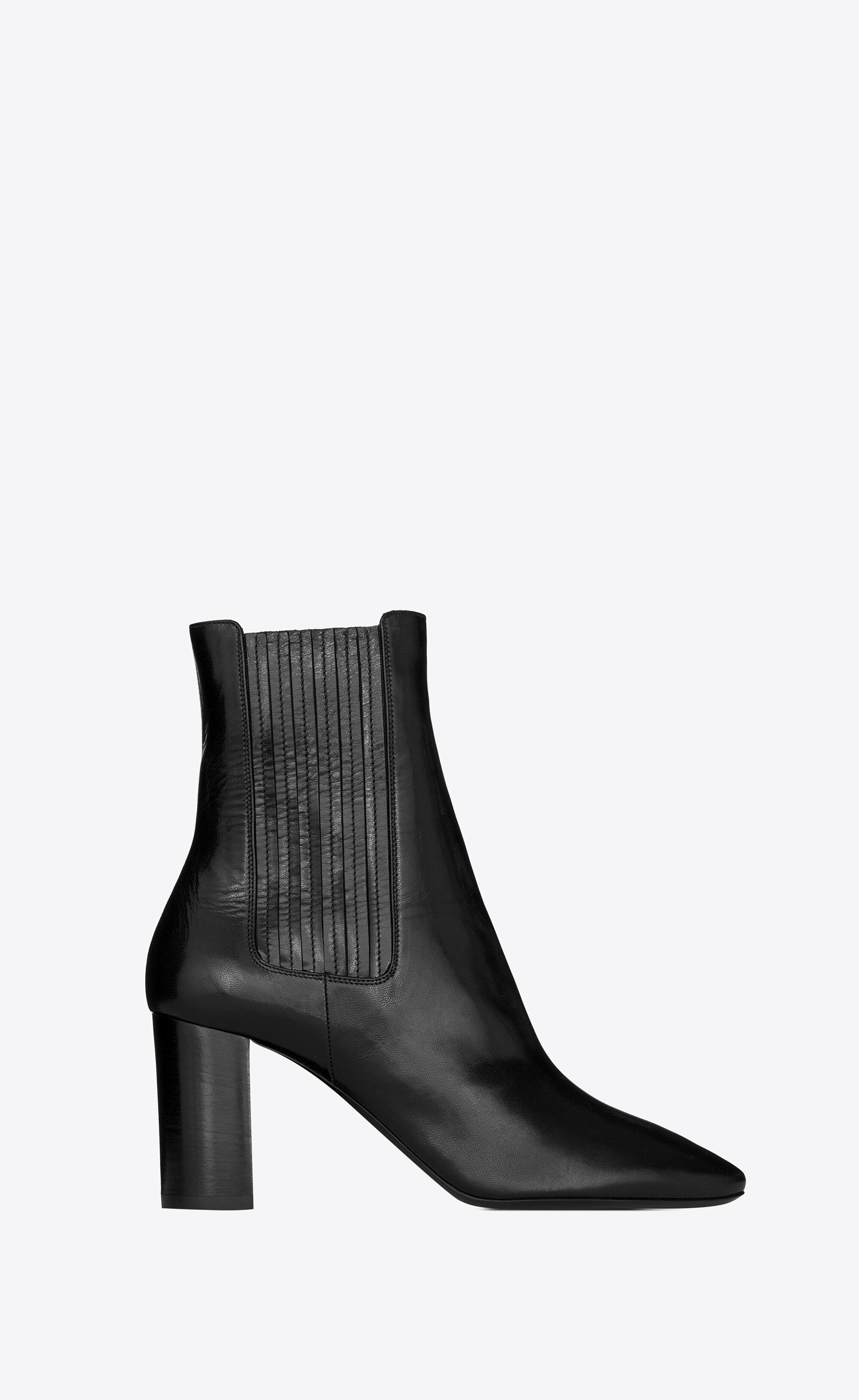 Saint Laurent Paris o1tp1o1224 Lou Chelsea Booties in Smooth Leather in Black Size US 6.5 / IT 36.5 - 1 Thumbnail