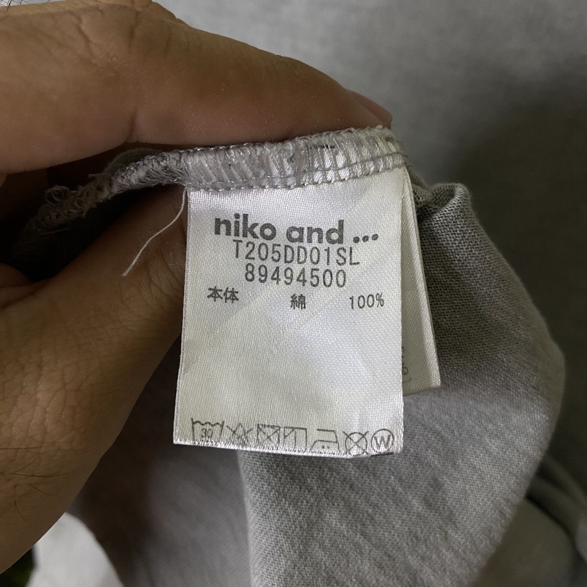Japanese Brand Niko And ... Bear USA Flag Washed Grey LS T Shirt Size US M / EU 48-50 / 2 - 4 Thumbnail