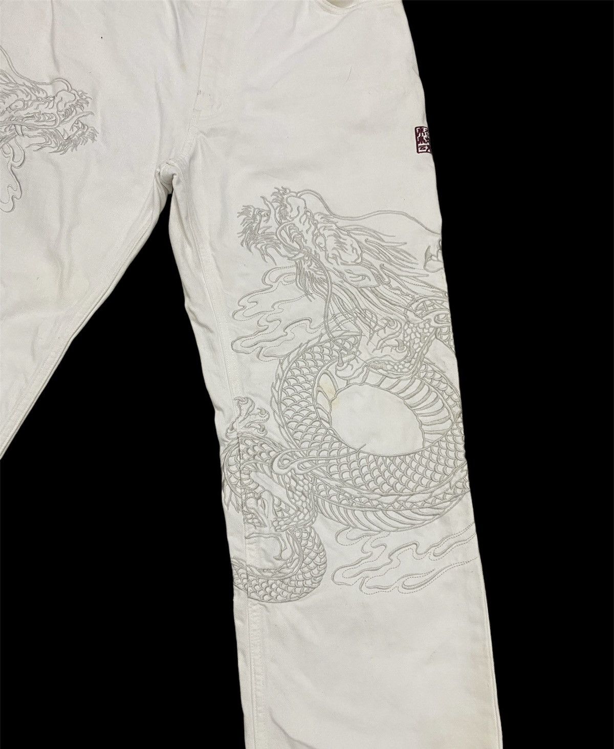Japanese Brand JAPAN BRAND KARAKURI TAMASHII DRAGON EMBROIDERED BAGGY STYLE Size US 32 / EU 48 - 4 Thumbnail