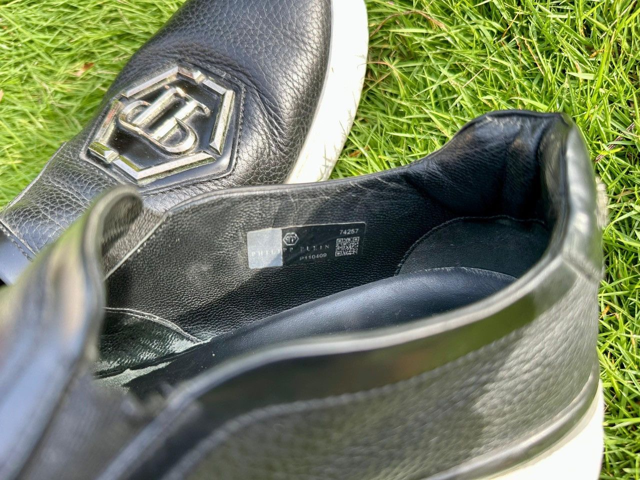 Philipp Plein Authentic Philipp Plein Hexagon Logo Leather Slip On Size US 7.5 / EU 40-41 - 7 Thumbnail