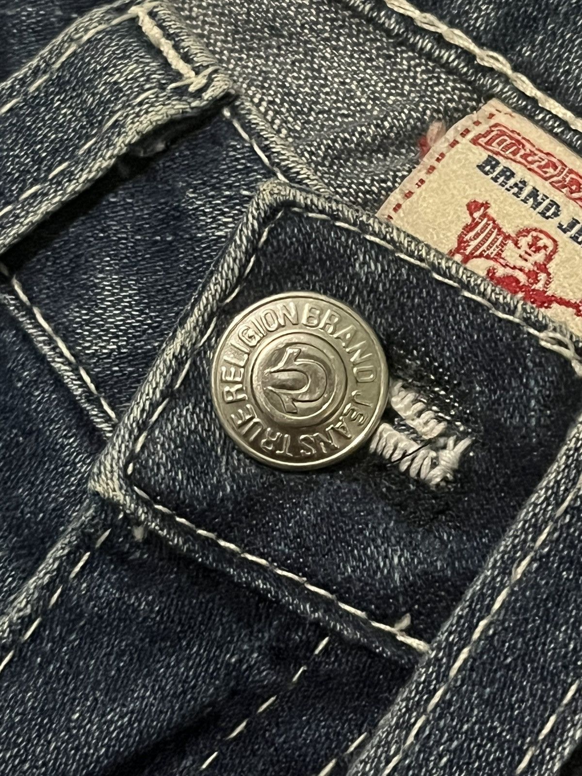 True Religion Vintage True Religion Joey Flare Style Distressed Jeans Size 27" / US 4 / IT 40 - 6 Thumbnail