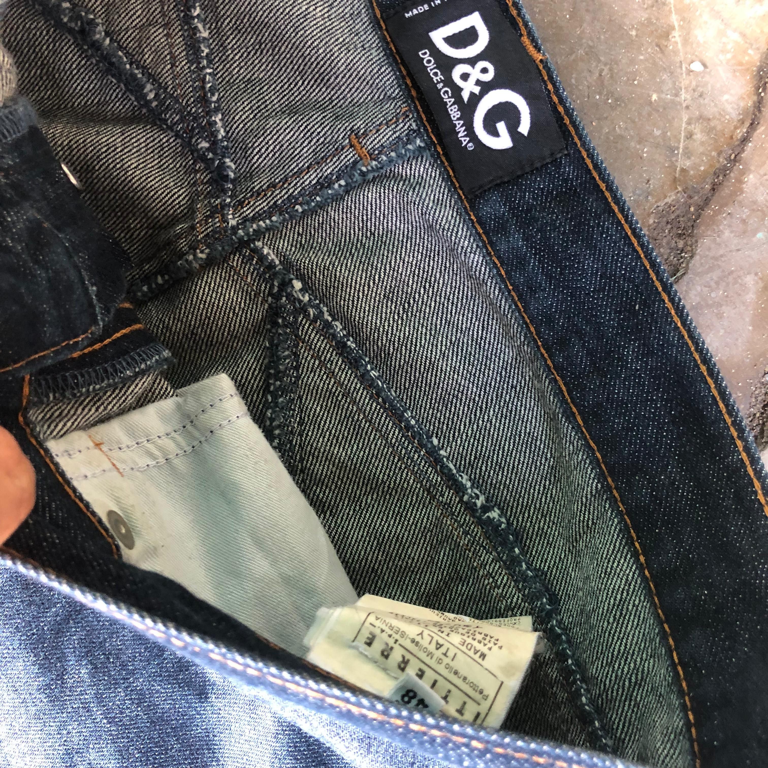 Dolce & Gabbana 00s Dolce & Gabbana Double Waist Baggy Jeans Size US 32 / EU 48 - 5 Thumbnail