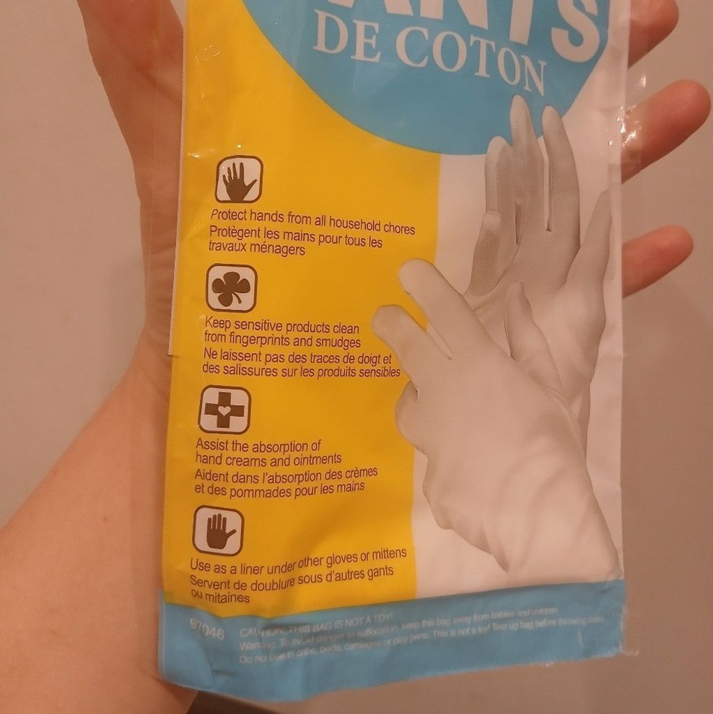 The Unbranded Brand NWT %100 Cotton Gloves In White Size Large Size ONE SIZE - 5 Thumbnail