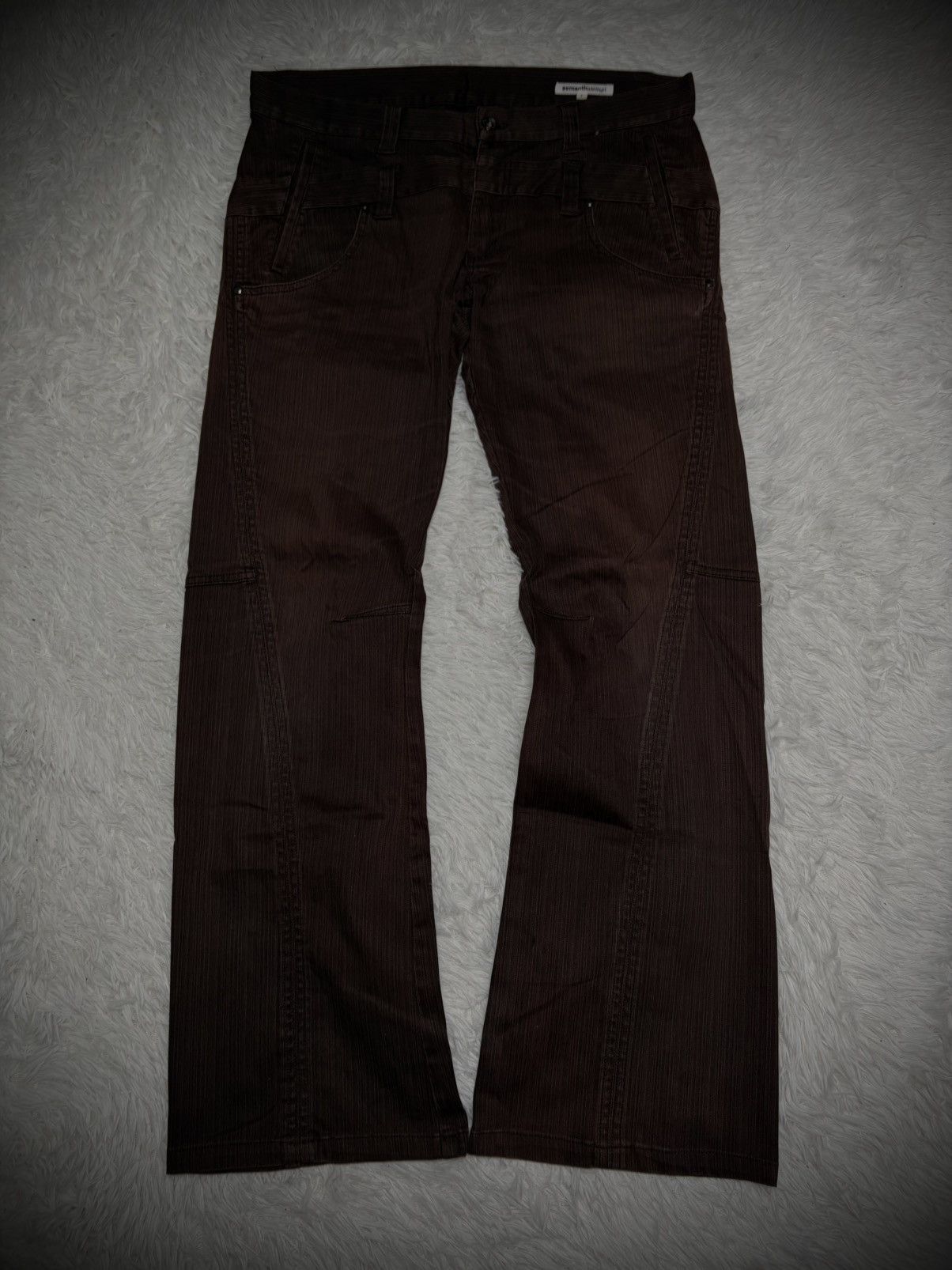 Japanese Brand Semantic Design double waist twisted flared jeans Size US 34 / EU 50 - 1 Thumbnail