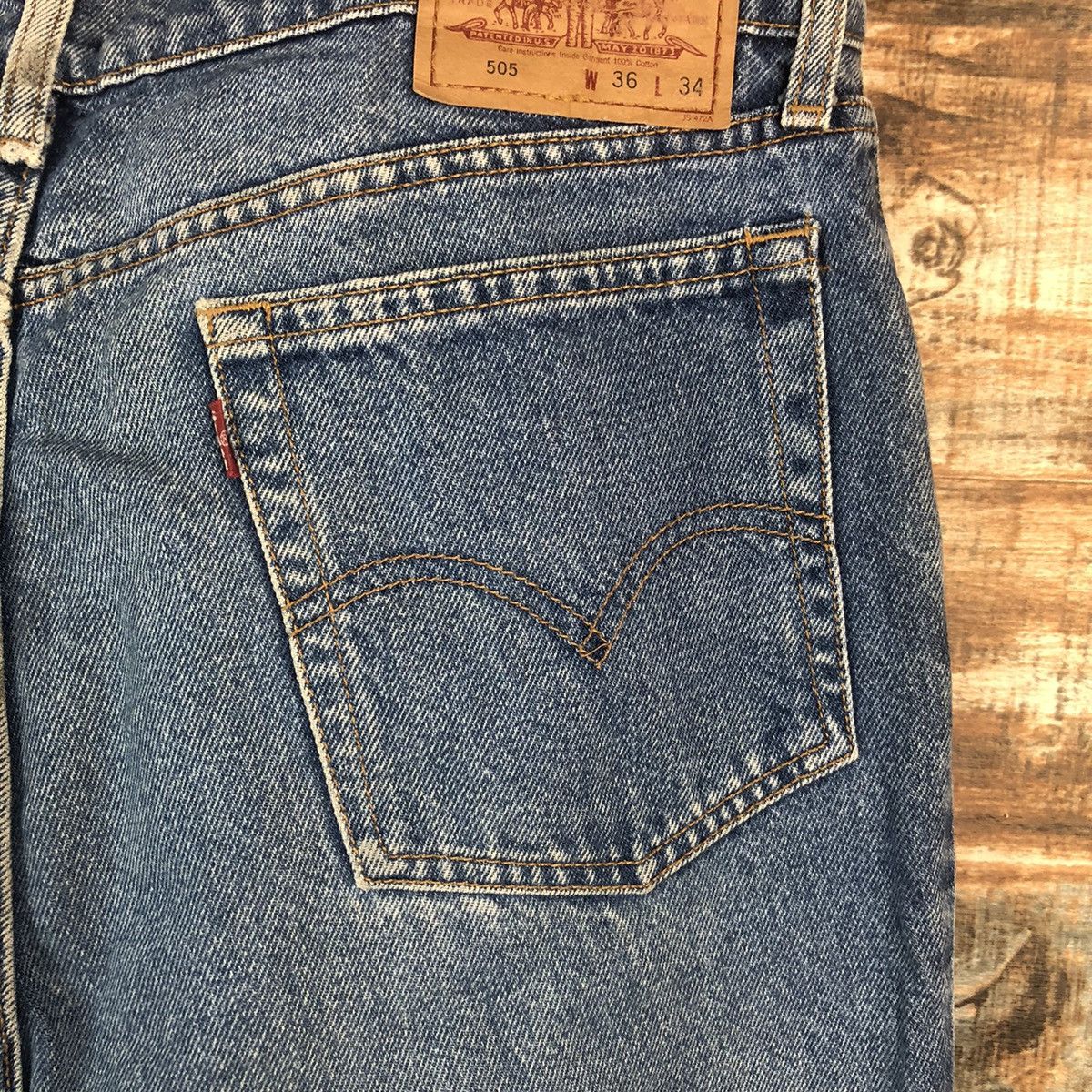 Levi's DL Levis 505 Blue Denim Pants #C302 Size US 36 / EU 52 - 16 Thumbnail