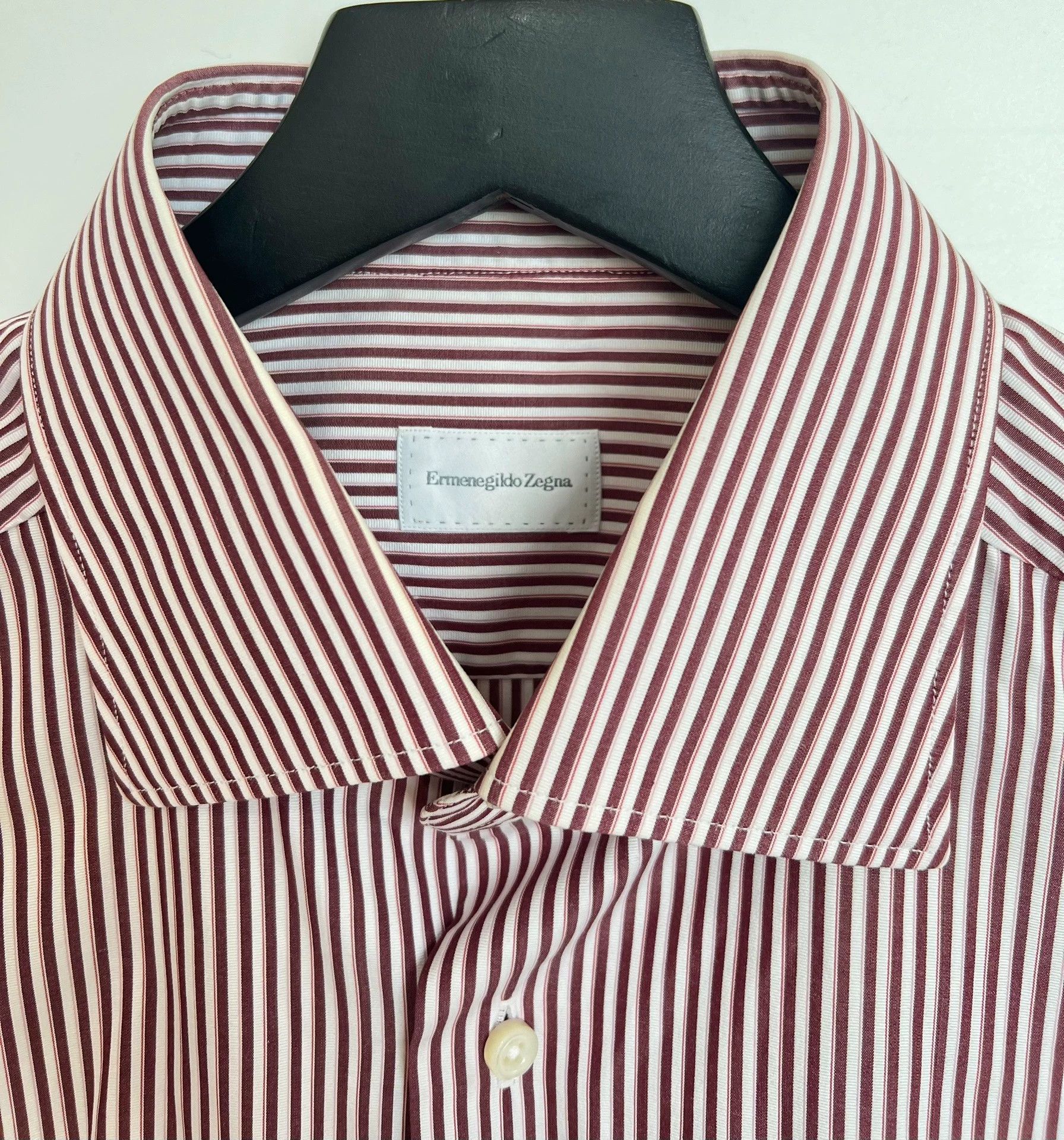 Ermenegildo Zegna Zegna French Cuff Stripe Shirt 41 - 9/10 Size US XS / EU 42 / 0 - 4 Thumbnail