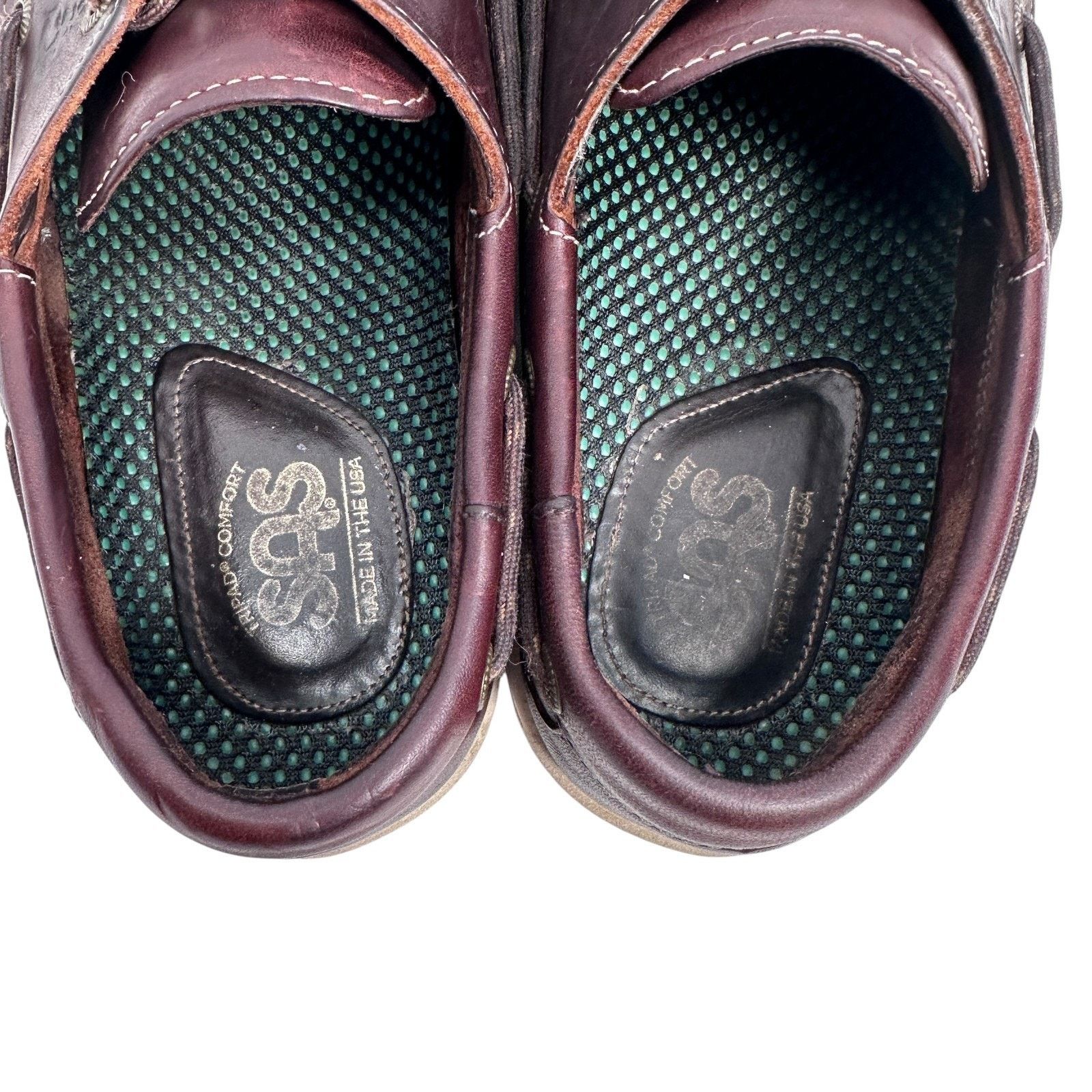 SAS SAS Decksider Lace Up Boat Shoes Men 8.5 W New Briar Leather Size US 8.5 / EU 41-42 - 6 Thumbnail