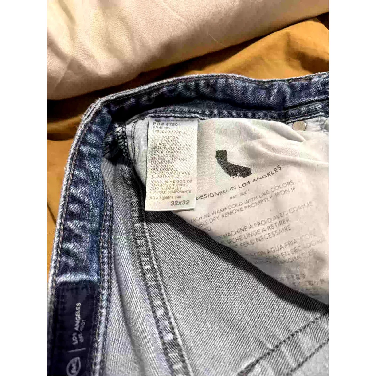 AG Adriano Goldschmied AG Everett Men's Slim Straight Blue Jean Size 32, Inseam 29 Size US 32 / EU 48 - 6 Thumbnail