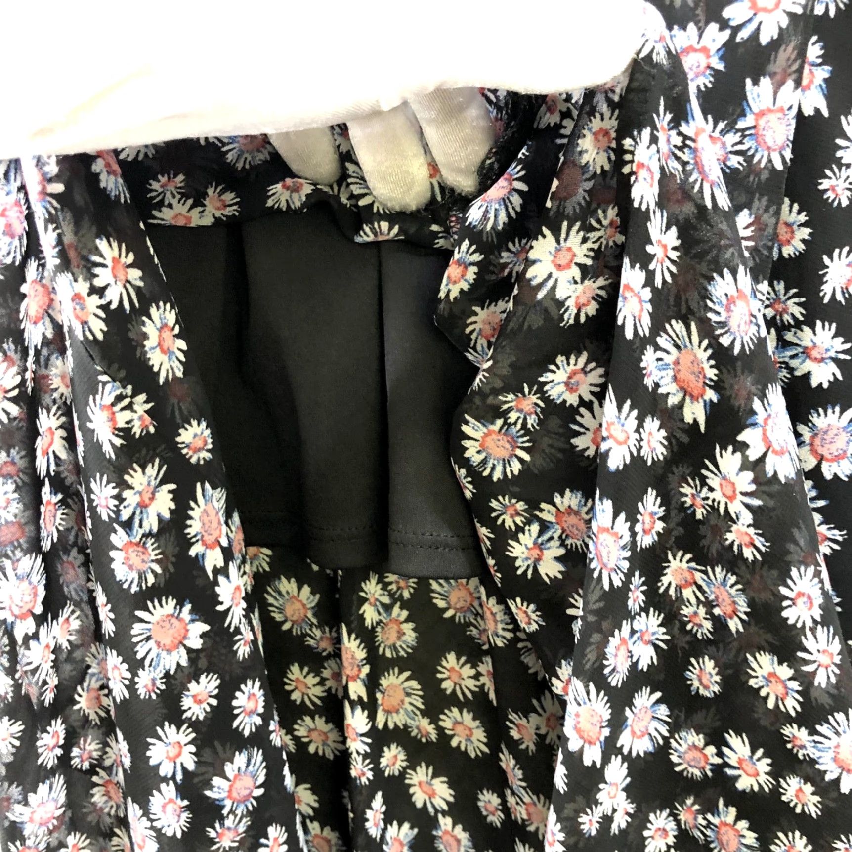 Vintage Heart Soul Maxi Dress M Black Floral Halter Chiffon Sleeveless Front Slits Beach Bohemian Women Women’s M Size M / US 6-8 / IT 42-44 - 7 Thumbnail