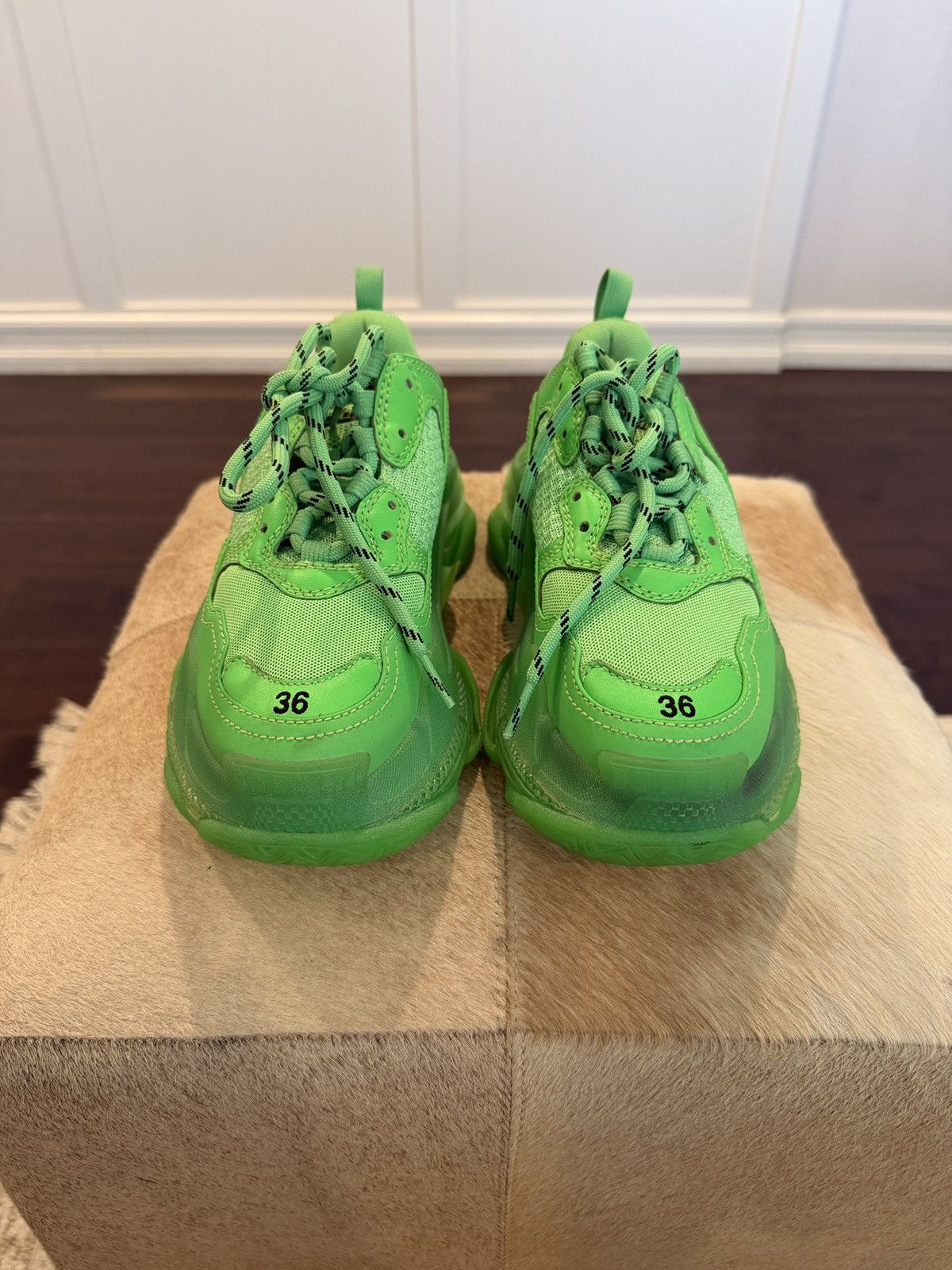 Balenciaga Balenciaga Triple S (Green) Size US 6 / EU 39 - 2 Thumbnail