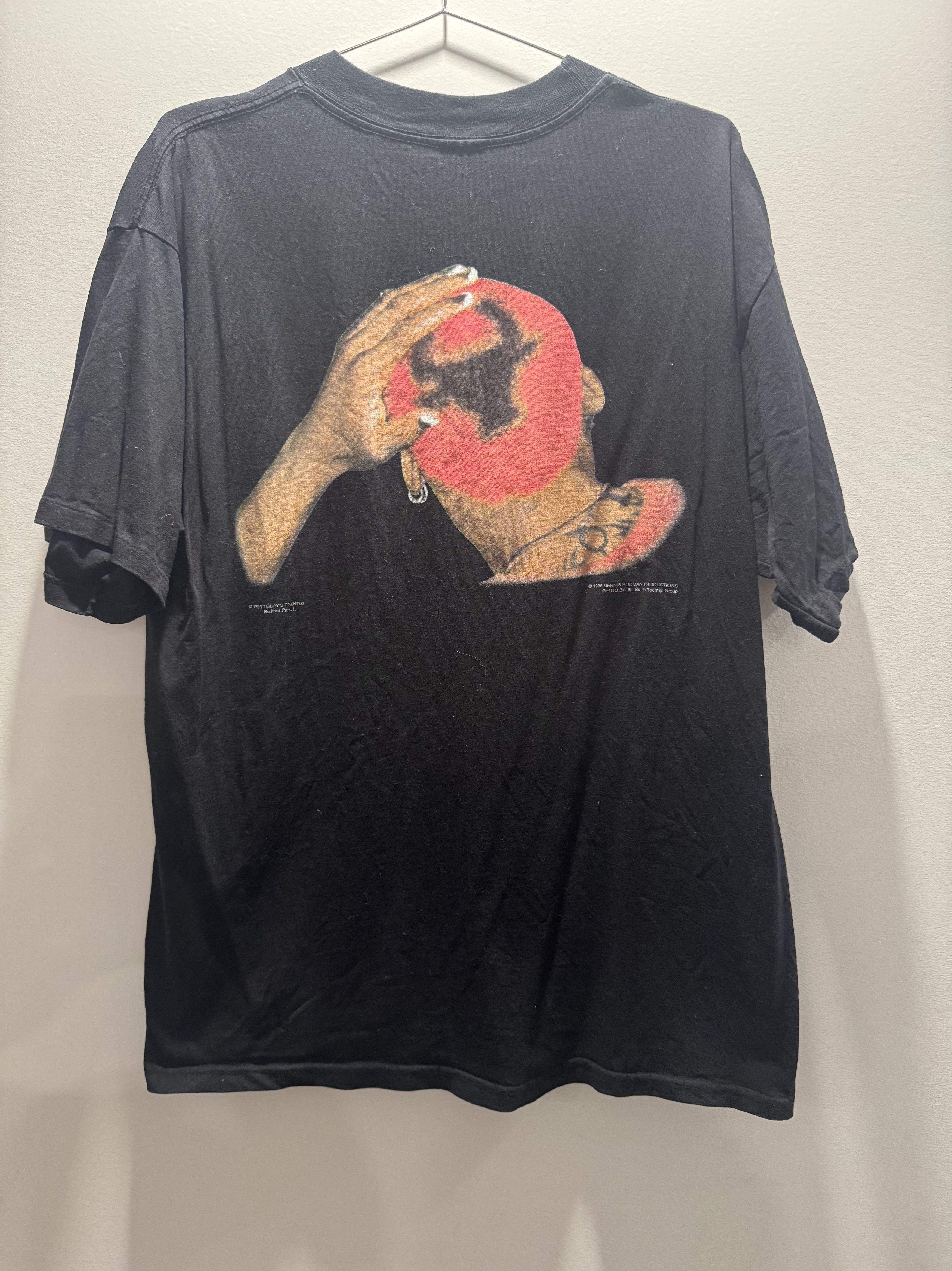 Vintage 90s Vintage Dennis Rodman Enforcer "Chicago Cut" Tee Size US XL / EU 56 / 4 - 1 Thumbnail