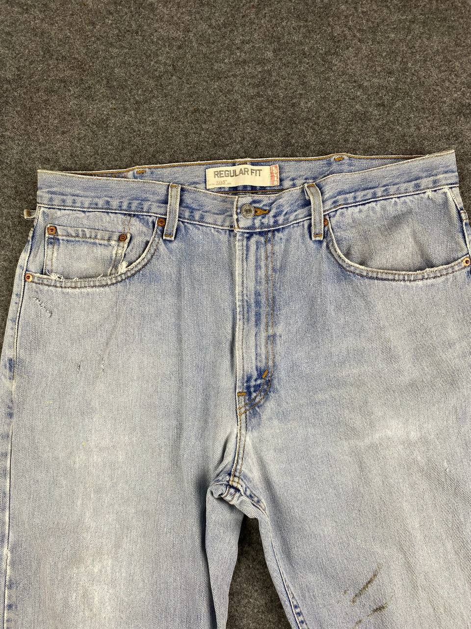 Levi's vintage levis 505 regular fit distressed denim nice design Size US 39 - 10 Thumbnail