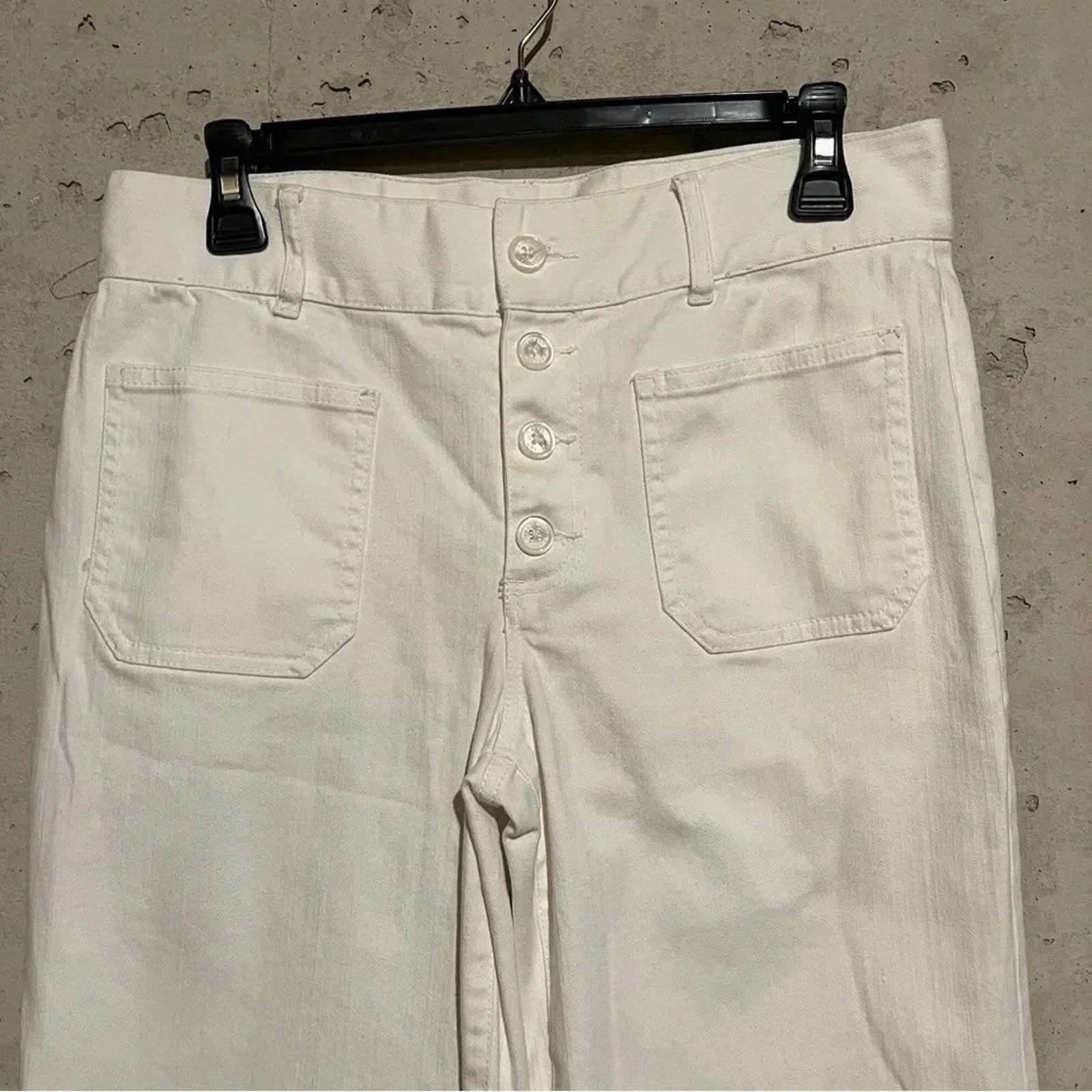 Lauren Ralph Lauren Ralph Lauren White Wide Leg Jeans Sz 8 High Waisted Size 30" / US 8 / IT 44 - 4 Thumbnail