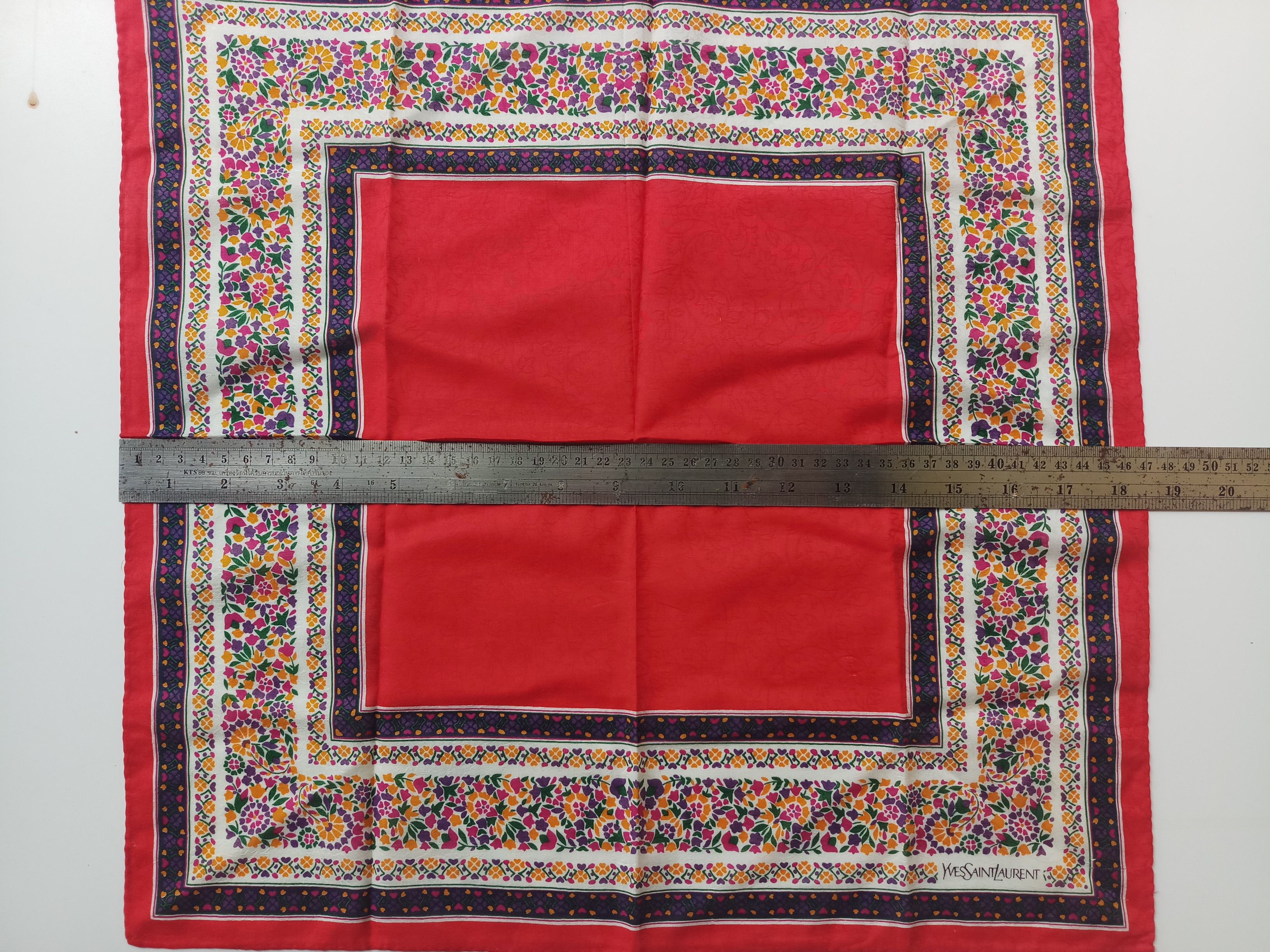 Yves Saint Laurent VTG Yves saint laurent handkerchief cotton 100% Bandana Size ONE SIZE - 4 Thumbnail
