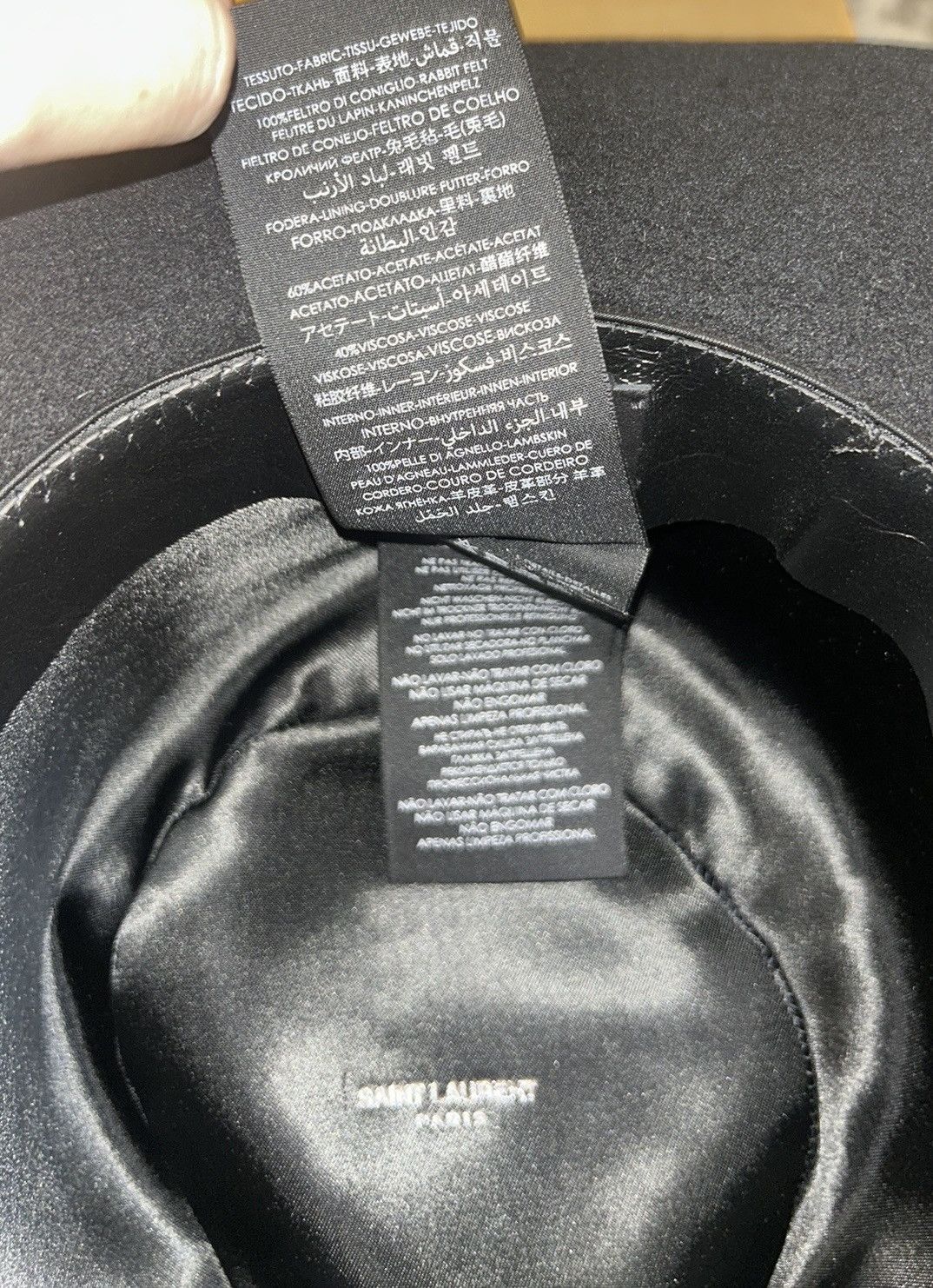 Saint Laurent Paris Saint Laurent Fedora Hat in Rabbit Felt size 58 Size ONE SIZE - 5 Thumbnail