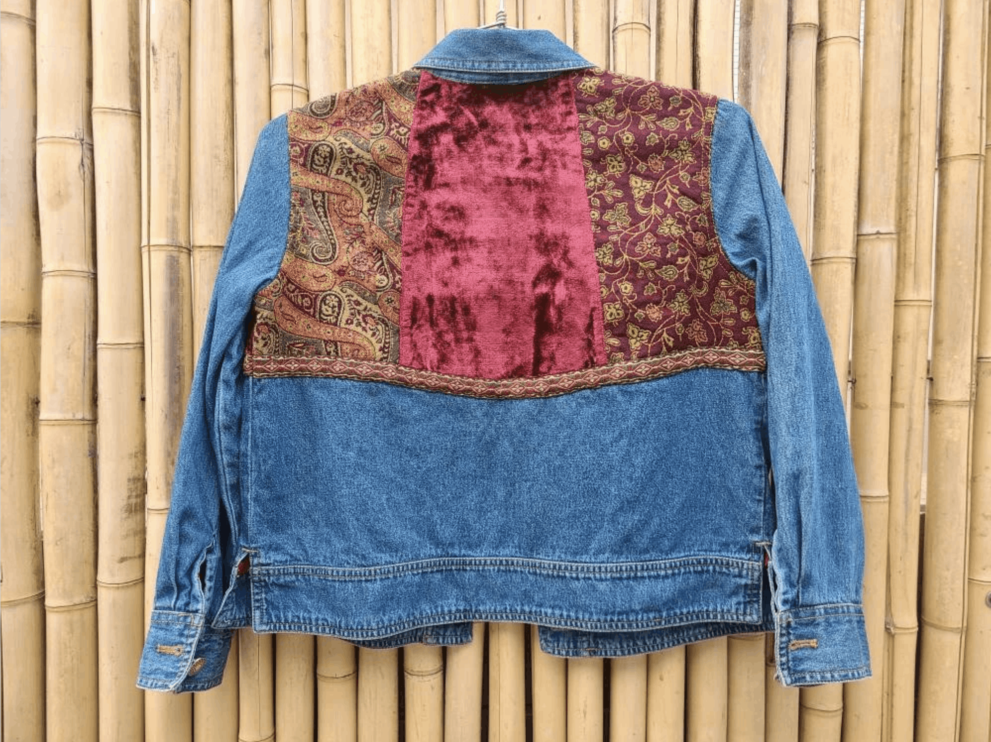 Other 90s Vintage Denim Jean Jacket With Patchwork Size S / US 4 / IT 40 - 5 Thumbnail