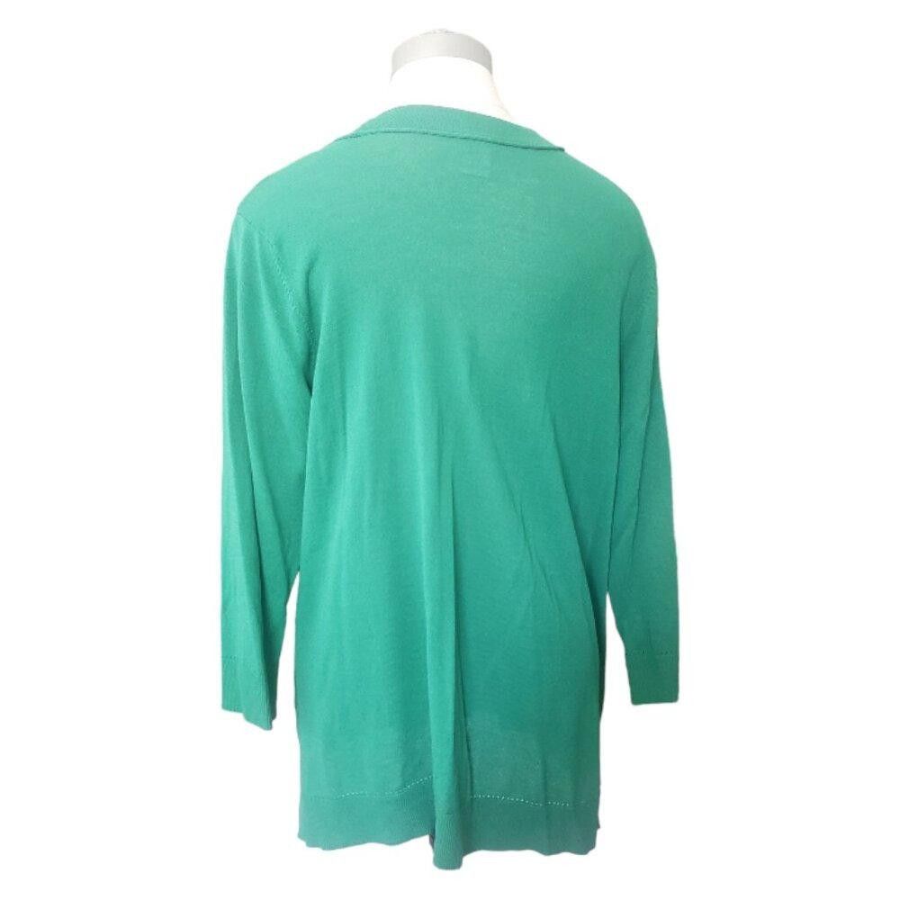 Chicos CT1345 Chico's Green Summer Long Sleeve Cardigan L Size L / US 10 / IT 46 - 4 Thumbnail