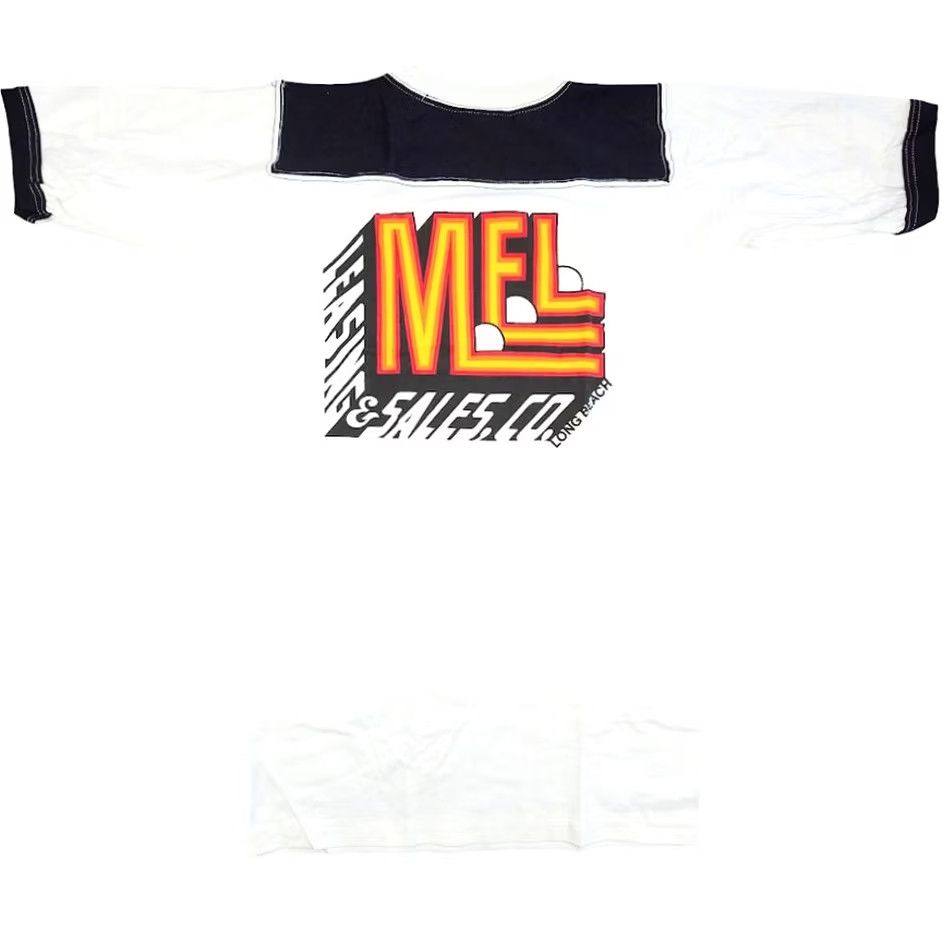 Vintage VINTAGE MEL Long Beach T Shirt Mens Size Small White 80s Ringer Tee Made In USA Size US S / EU 44-46 / 1 - 4 Thumbnail