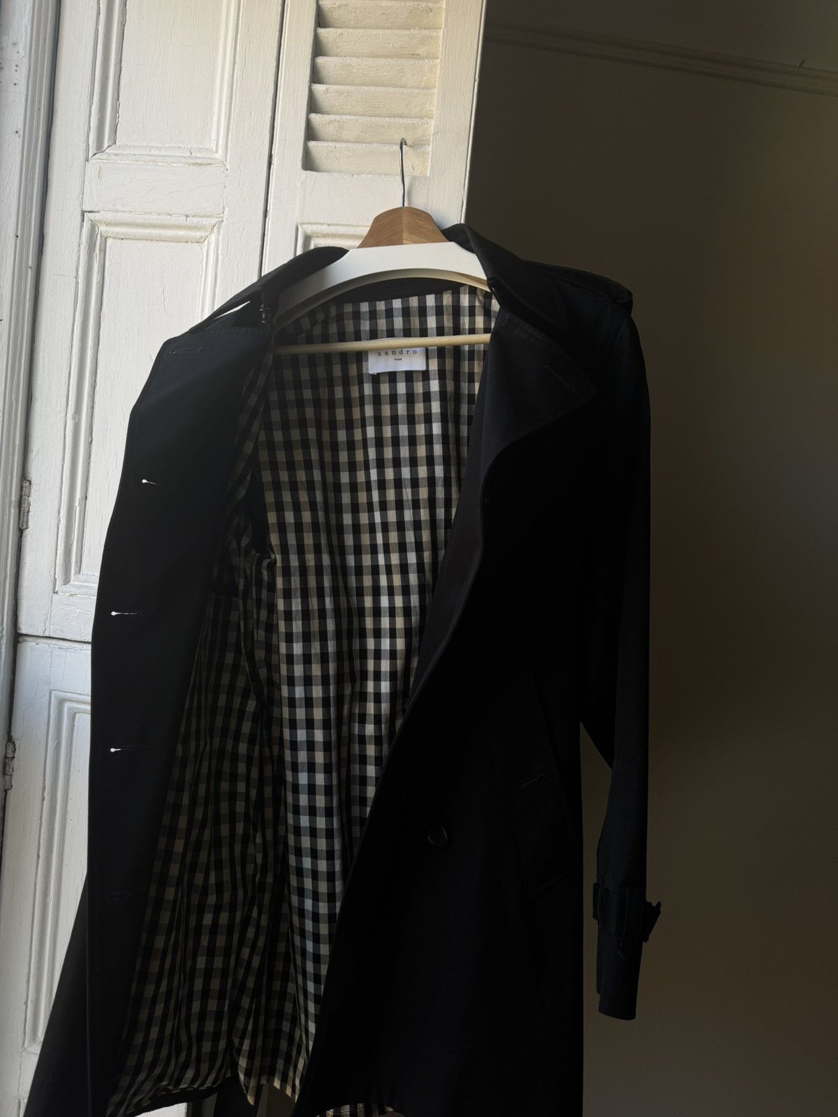 Sandro Sandro black Trench Coat mid-lengh Size US M / EU 48-50 / 2 - 4 Thumbnail