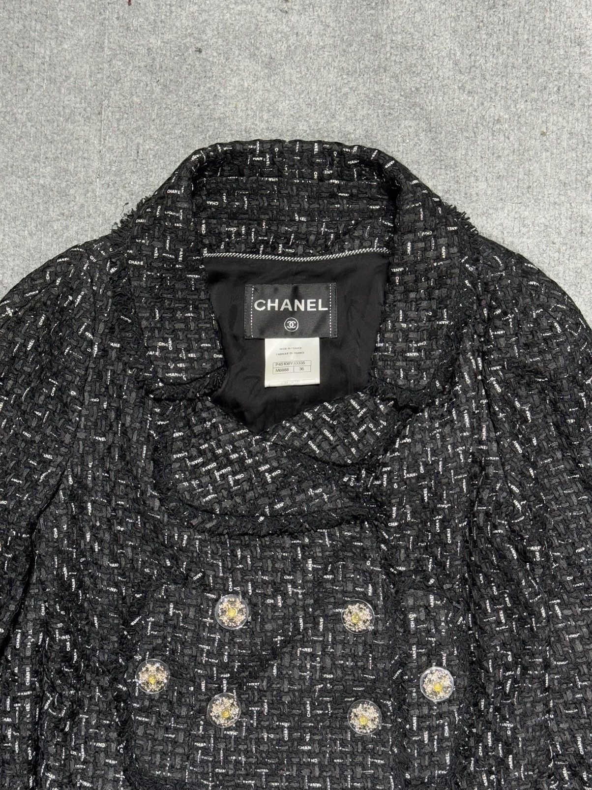 Chanel Chanel 13C - All Over Logo - Ribbon Tweed Jacket Size XS / US 0-2 / IT 36-38 - 4 Thumbnail
