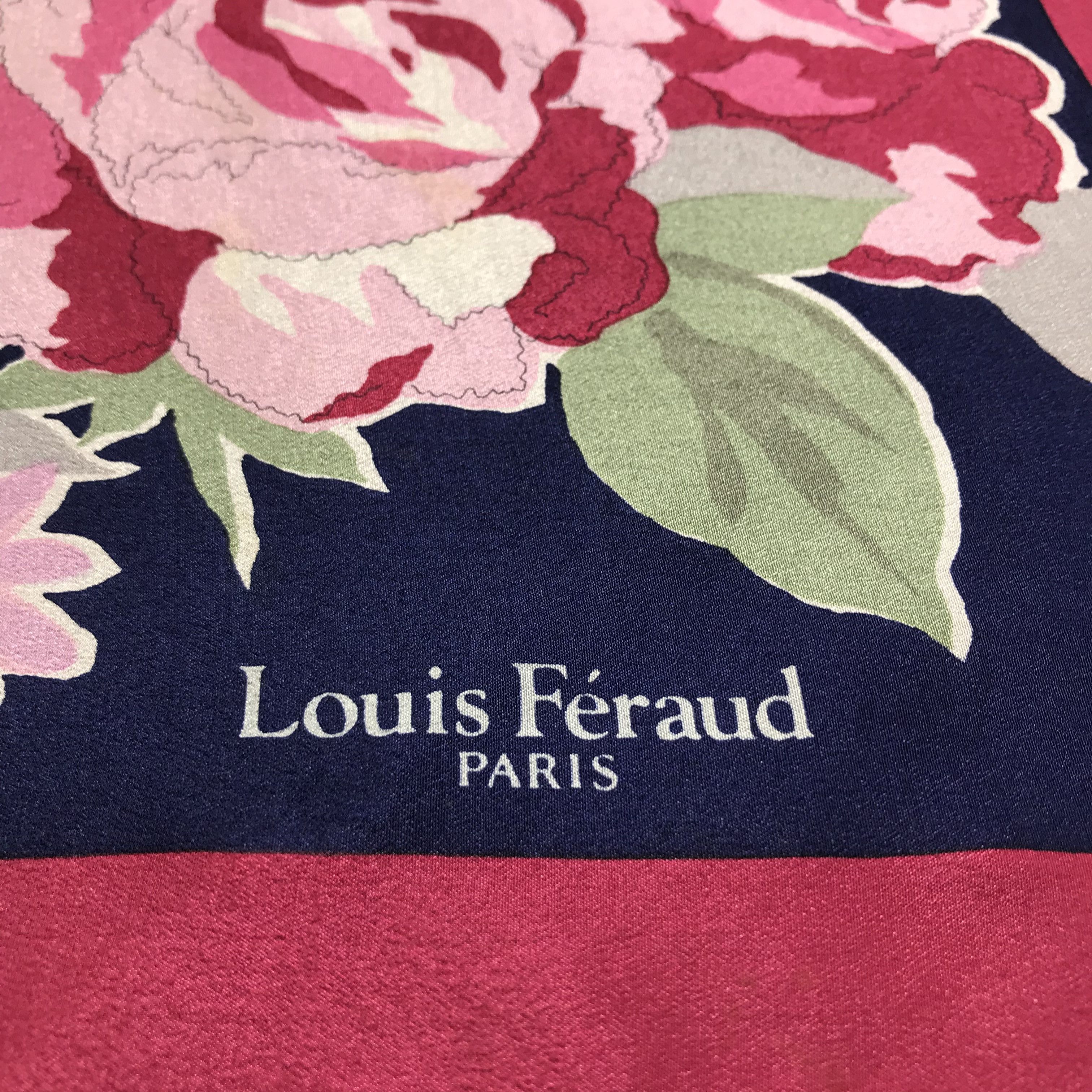 Louis Feraud Vintage Louis Feraud Floral Silk Scarf M17 Size ONE SIZE - 3 Thumbnail