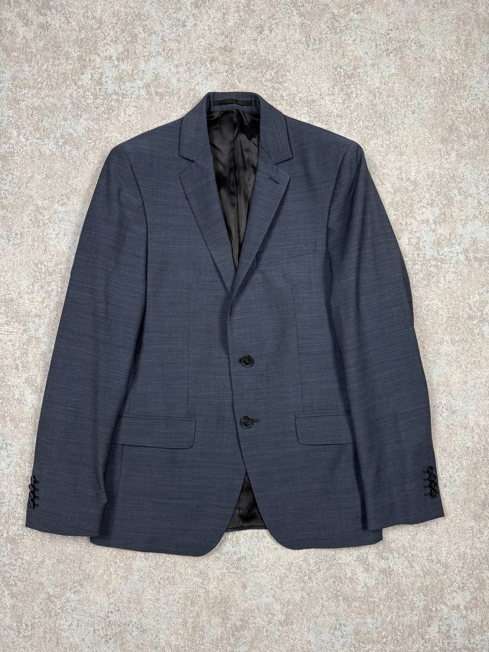 Karl Lagerfeld Karl Lagerfeld Blue Textured Blazer Size 46R - 4 Thumbnail