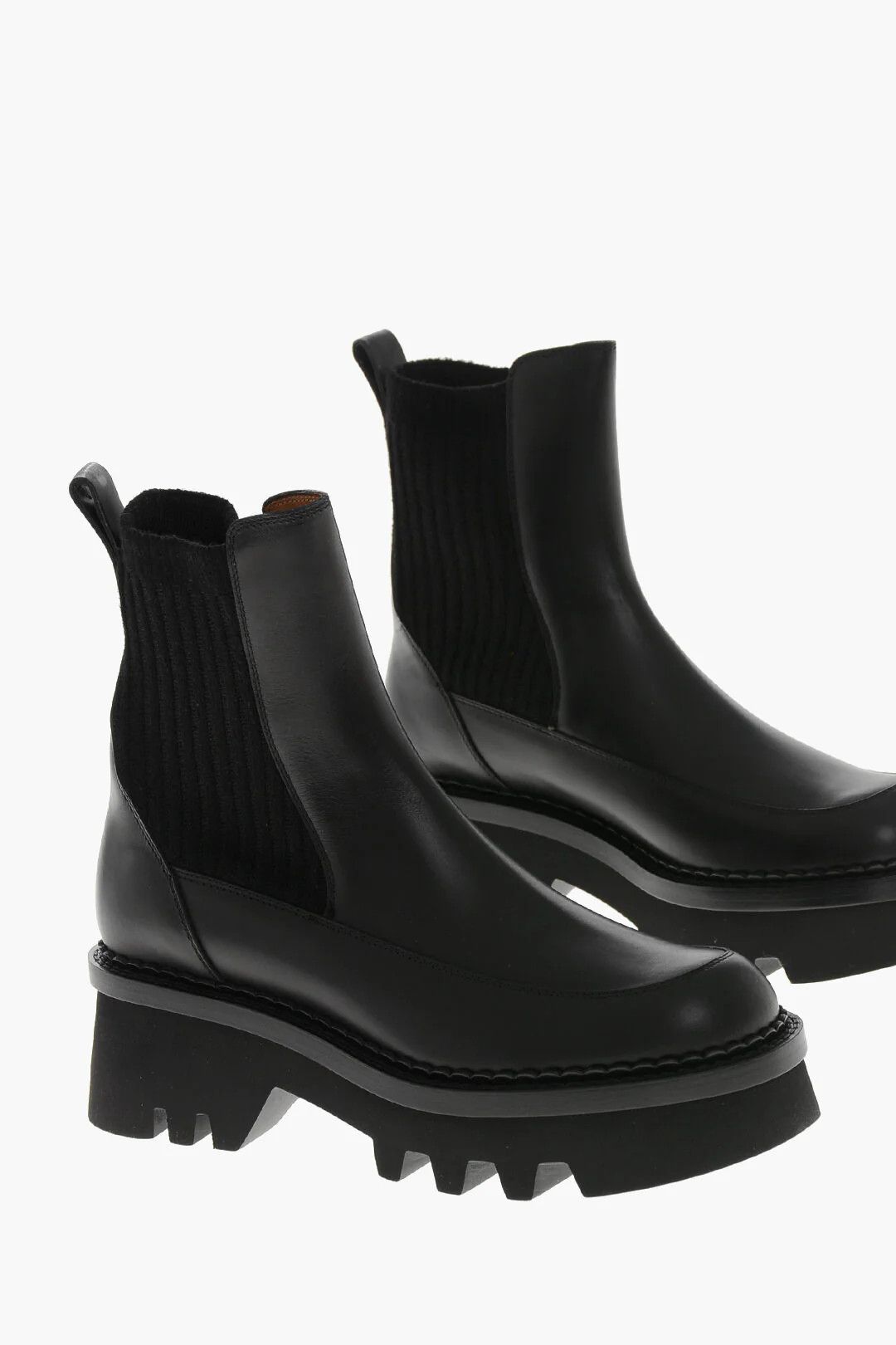 Chloe og1mm0426 Leather Chelsea Ankle Boots in Black Size US 8 / IT 38 - 3 Thumbnail