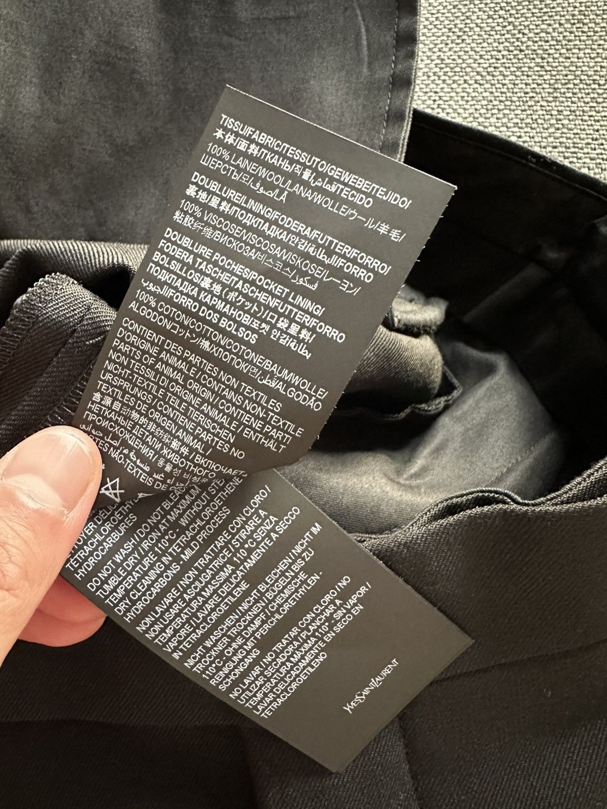 Saint Laurent Paris Slim Fit trousers in wool size 46 Size 46R - 7 Thumbnail