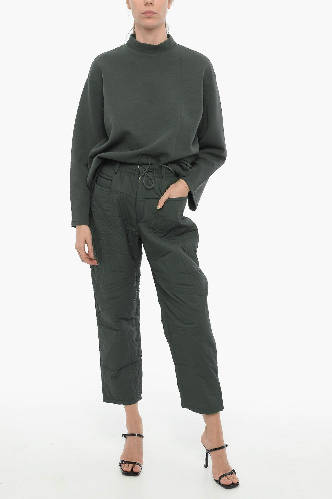 Y-3 × Yohji Yamamoto og1mm0824 Nylon Pants in Dark Green Size 26" / US 2 / IT 38 - 4 Thumbnail
