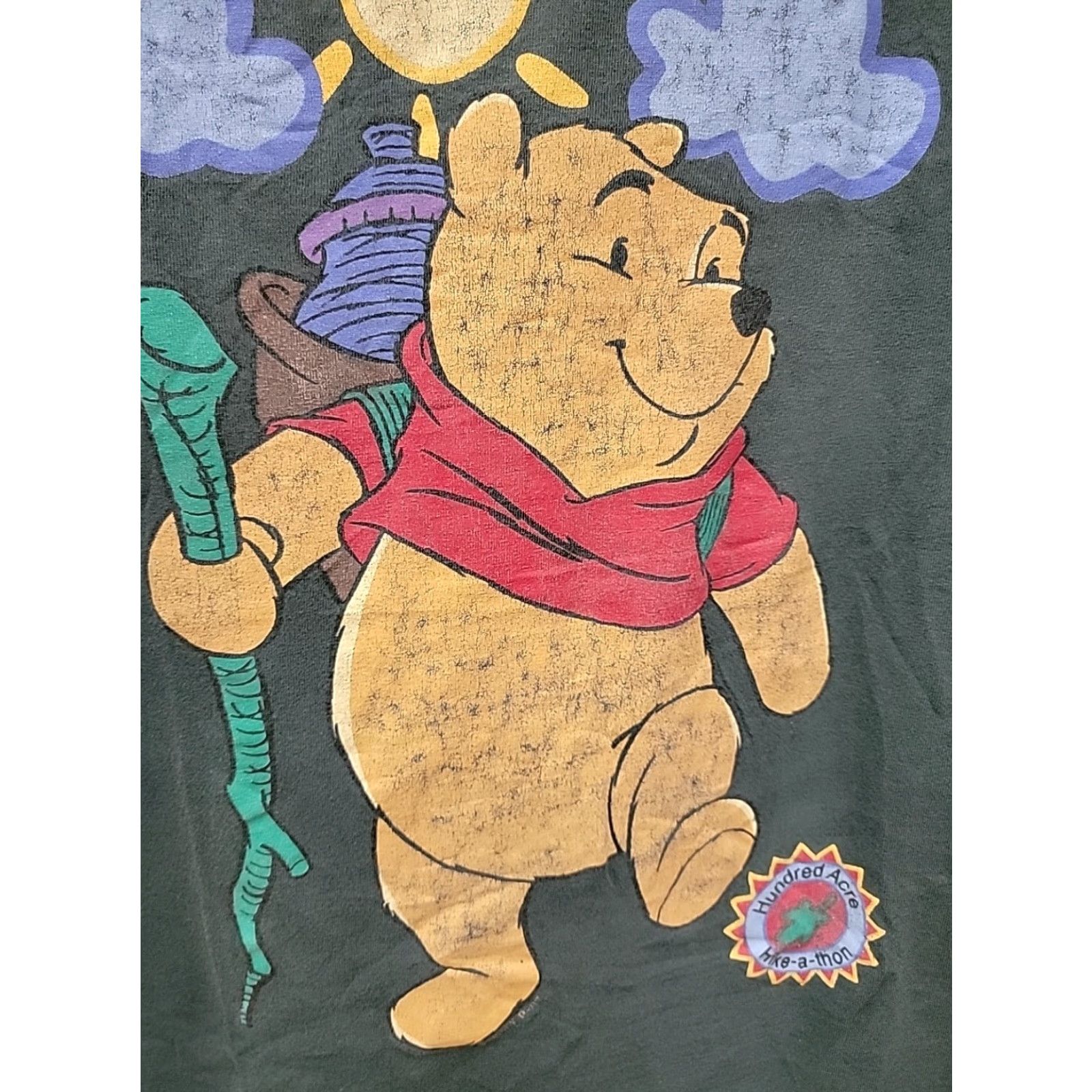 Vintage VINTAGE Winnie The Pooh Shirt Mens XL Green Hike-a-Thon Graphic Tee Size US XL / EU 56 / 4 - 4 Thumbnail